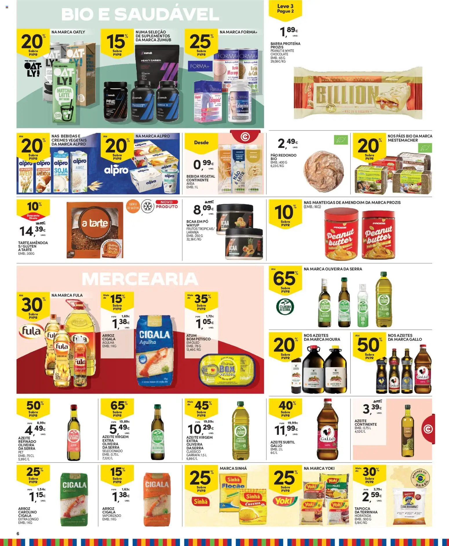 Continente Madeira │ válido de 26.05.2026 | Página: 6 | Produtos: Aveia, Tapioca, Óleo, Tarte
