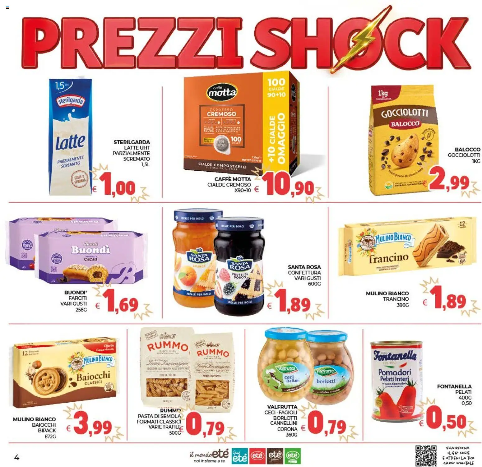 Volantino Eté del 02/10/2026 | Pagina: 4 | Prodotti: Fagioli, Pasta di semola, Pomodori, Cialde