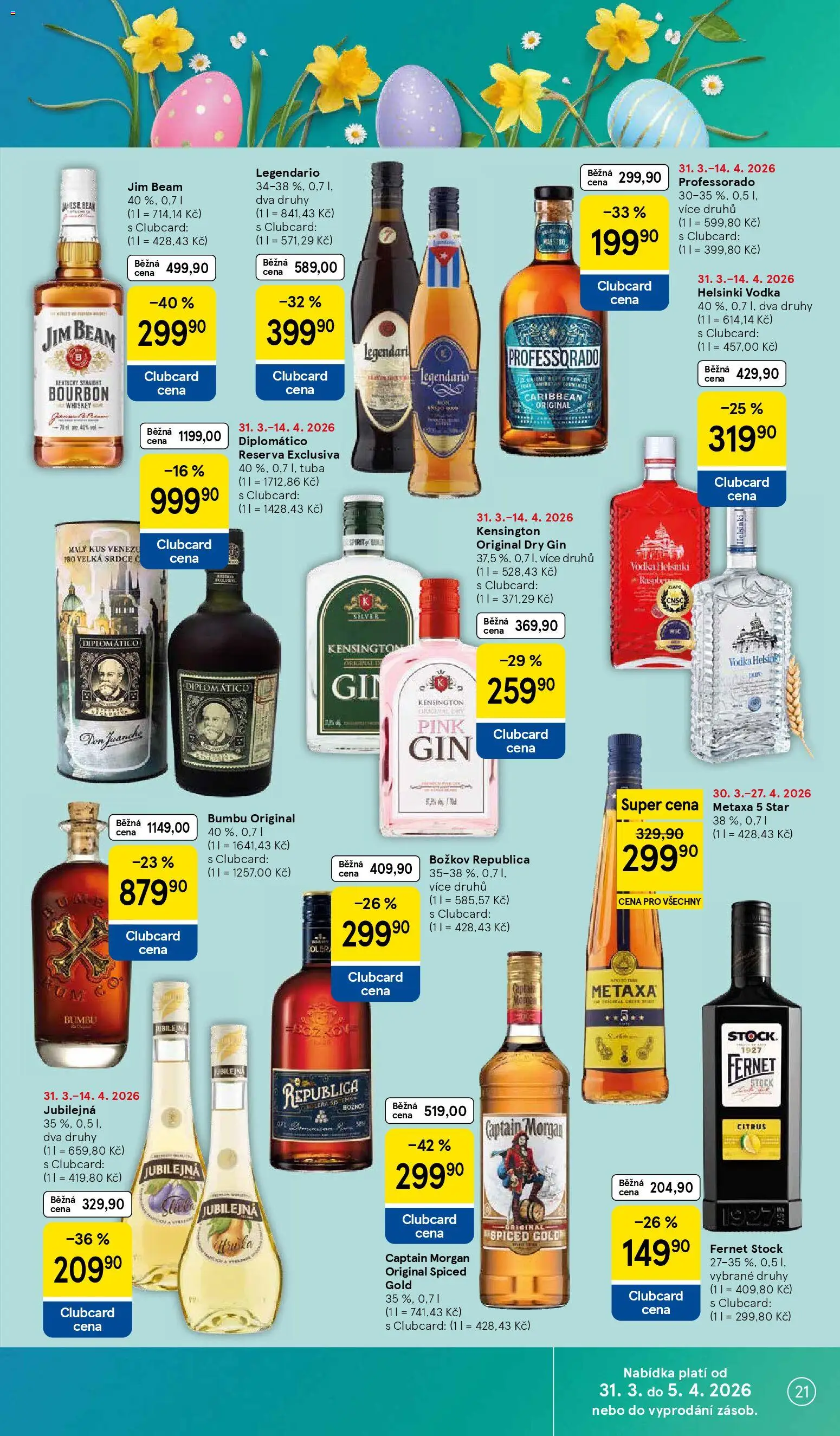 Tesco leták - Hypermarket od 31.03.2026 | Strana: 21 | Produkty: Tuba, Whiskey, Božkov Republica, Fernet