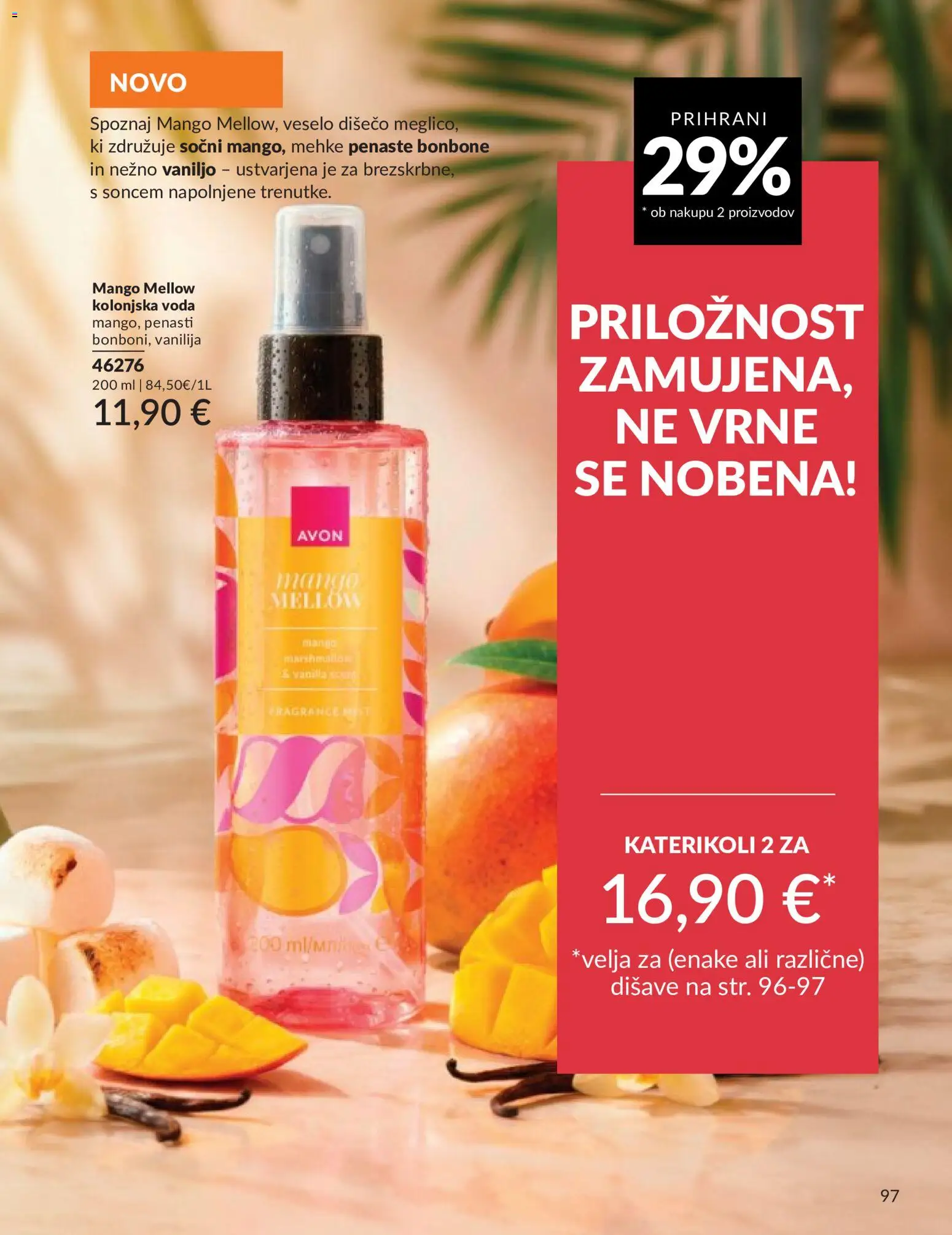Novi Avon katalog ponudbe – veljaven od 01.06.2026 | Stran: 97 | Izdelki: Voda, Mango