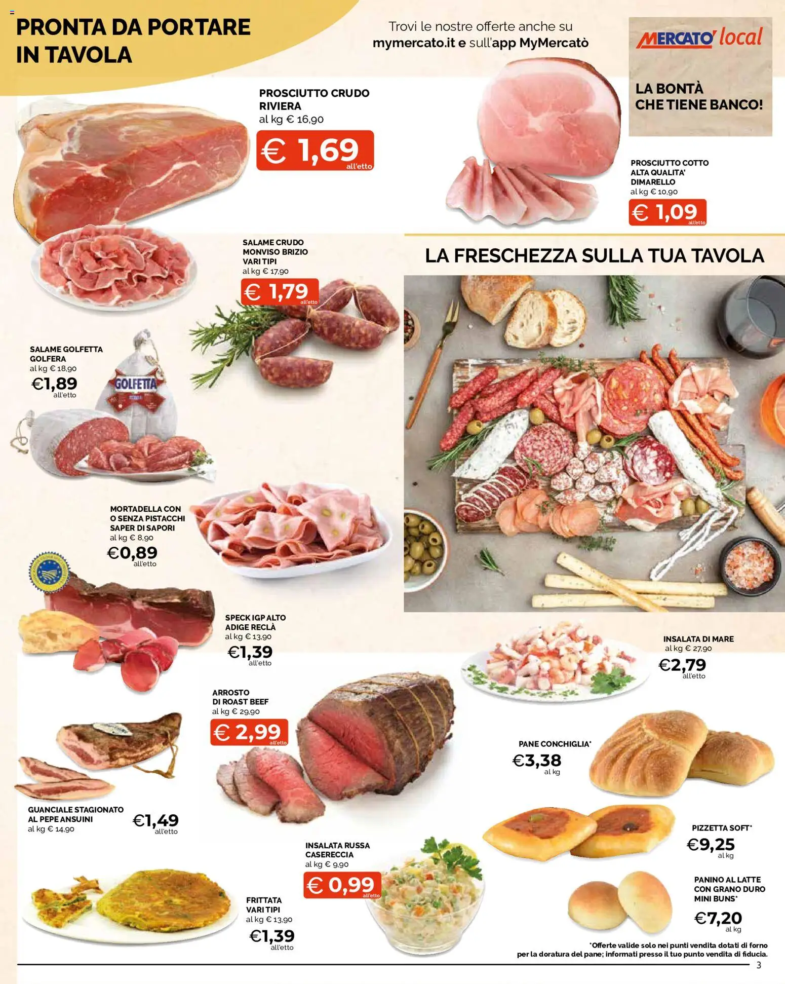 Volantino Mercatò del 10/08/2026 | Pagina: 3 | Prodotti: Salame, Insalata, Pepe, Mortadella