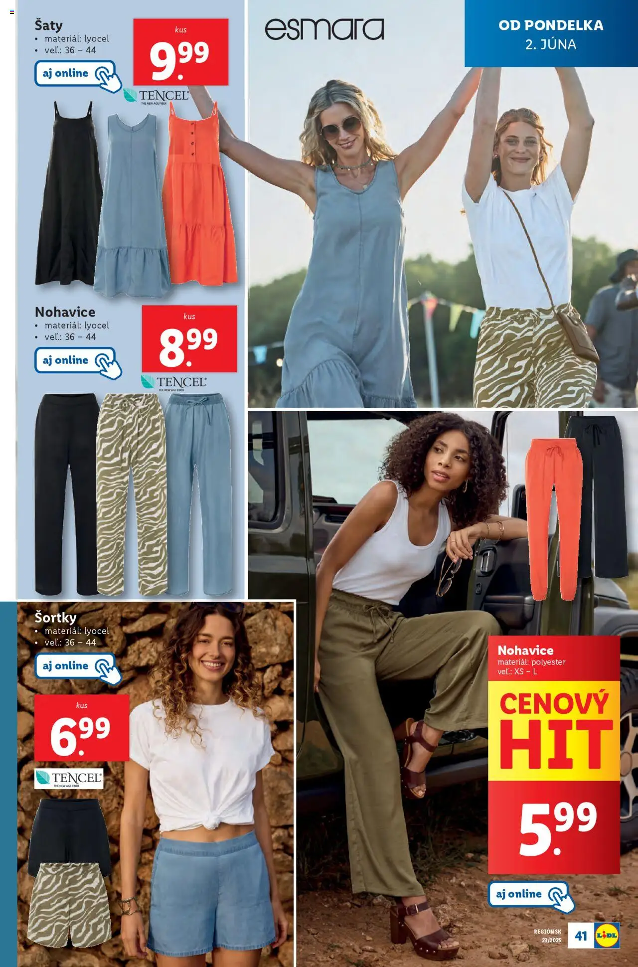 Nové Lidl akcie – leták je platný od 02.06.2025 | Strana: 53 | Produkty: Šaty, Nohavice