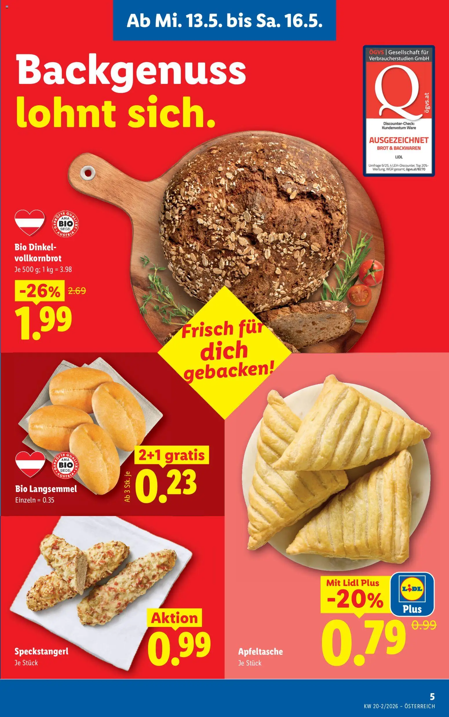 Lidl Flugblatt - Altenmarkt im Pongau, St. Johann im Pongau, Zell am See gültig ab 13.05.2026 | Seite: 7 | Produkte: Brot