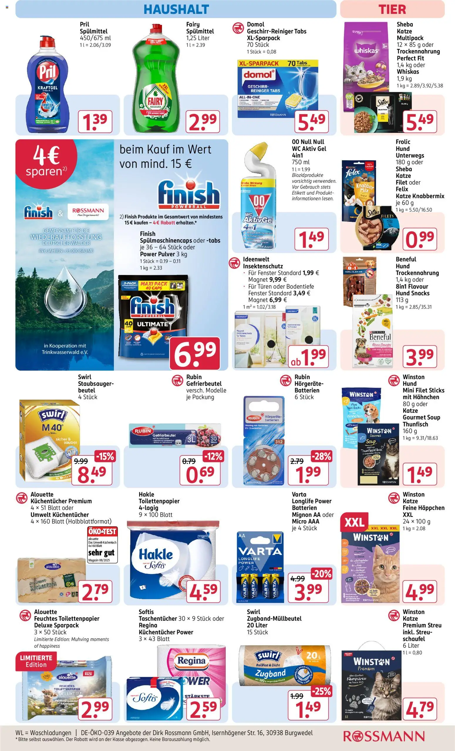 Rossmann Angebotsprospekt – gültig ab 29.06.2026 | Seite: 17 | Produkte: Staubsauger, Thunfisch, Finish, Feuchtes Toilettenpapier