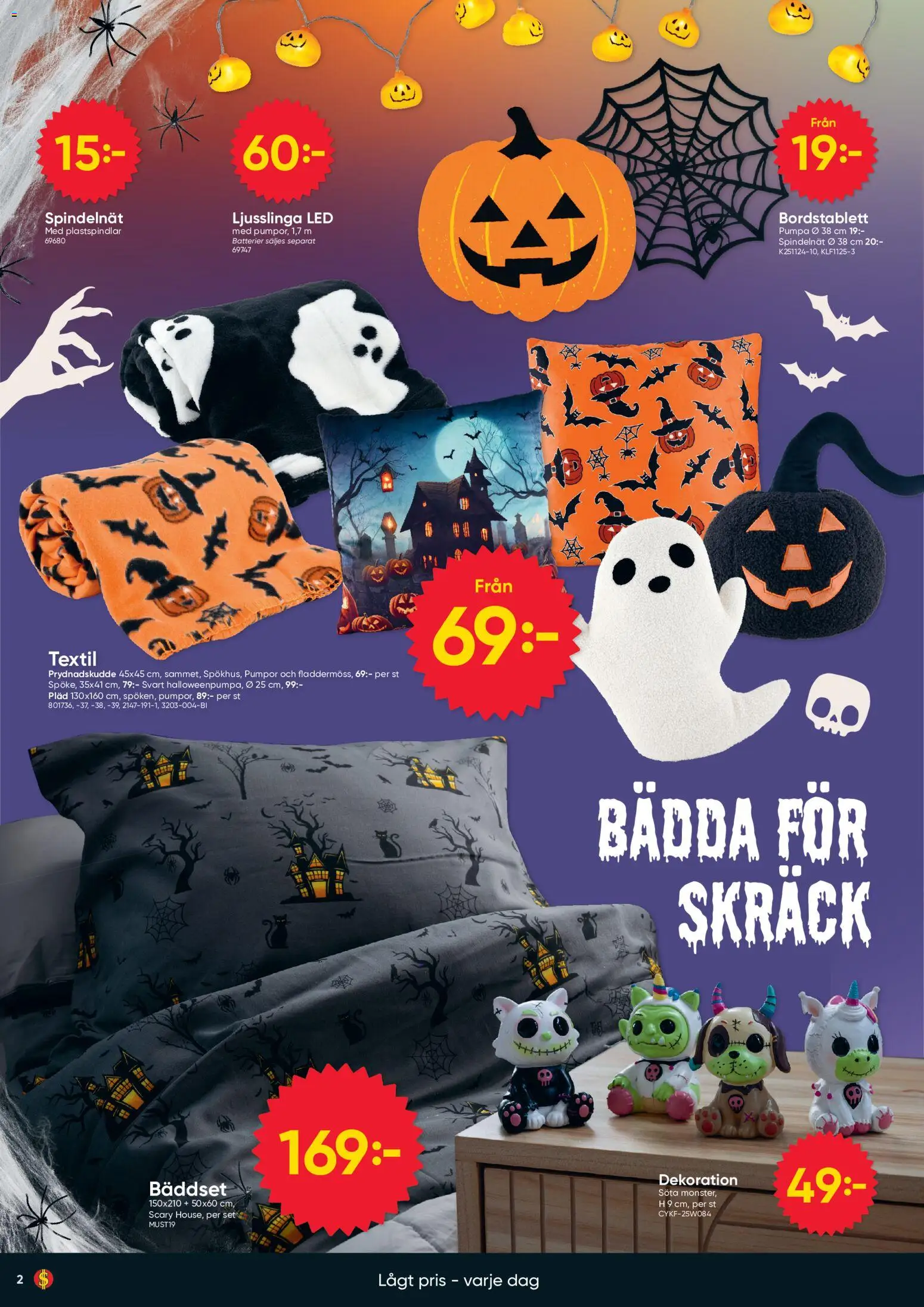 Dollar Store reklamblad aktuell från 29/09/2026 | Sida: 2 | Produkter: Prydnadskudde, Bordstablett, Pläd, Ljusslinga