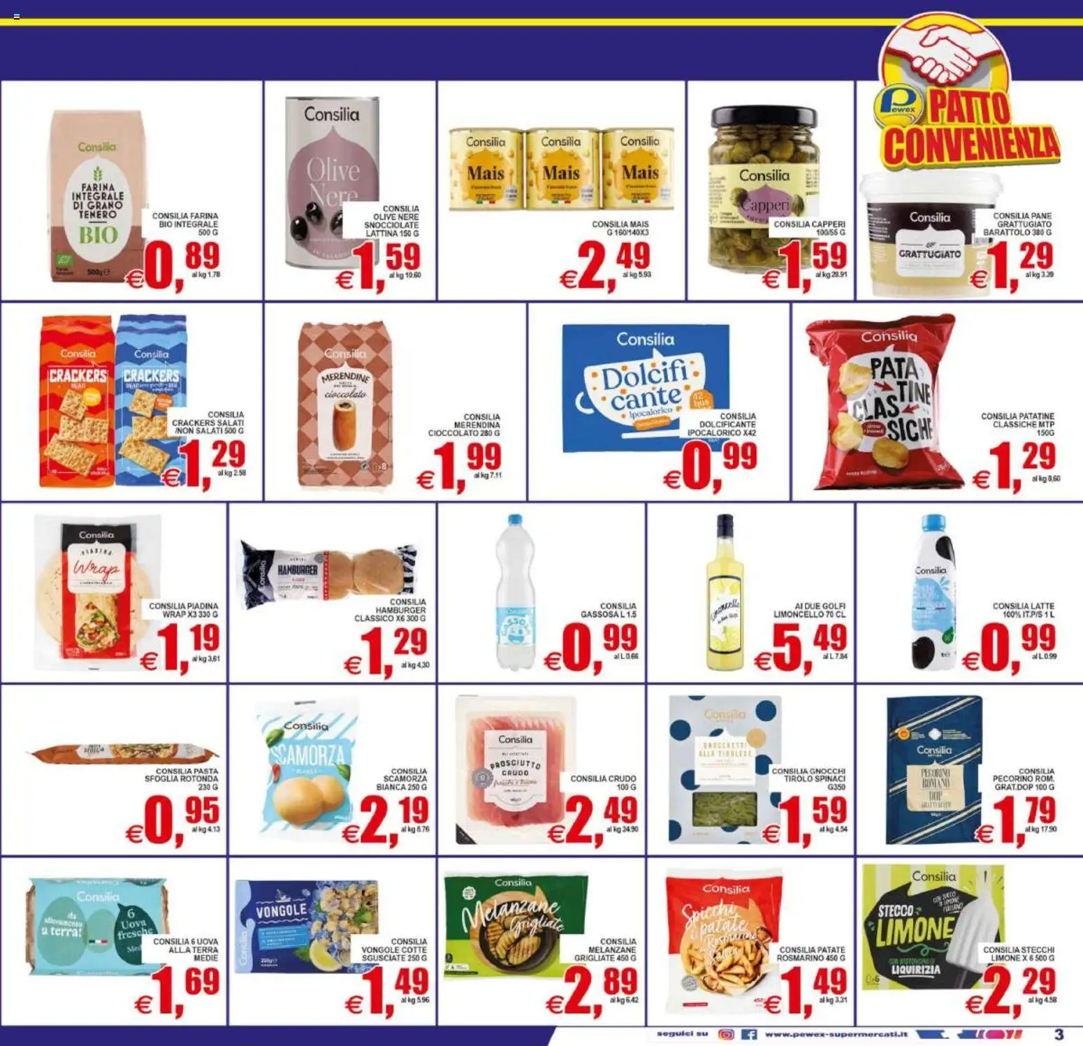 Volantino Pewex del 21/08/2026 | Pagina: 3 | Prodotti: Pasta sfoglia, Patate, Farina, Pasta