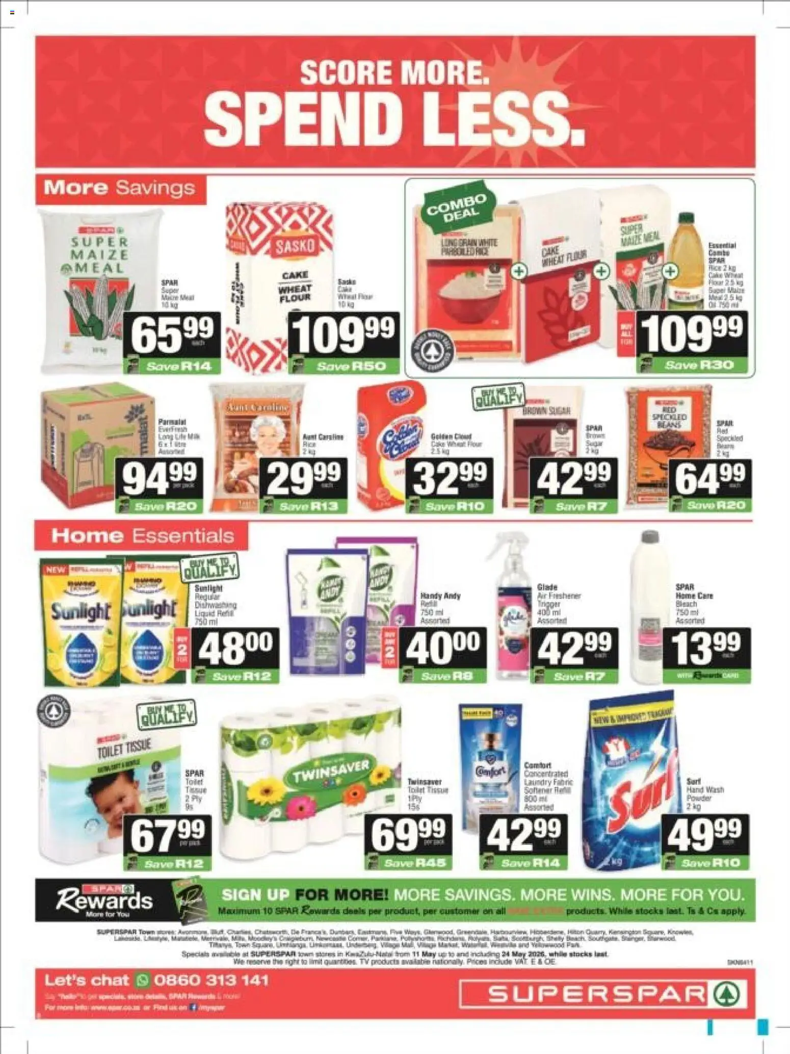New Superspar catalogue – valid from 11.05.2026 | Page: 8 | Products: TV, Toilet, Air freshener, Powder