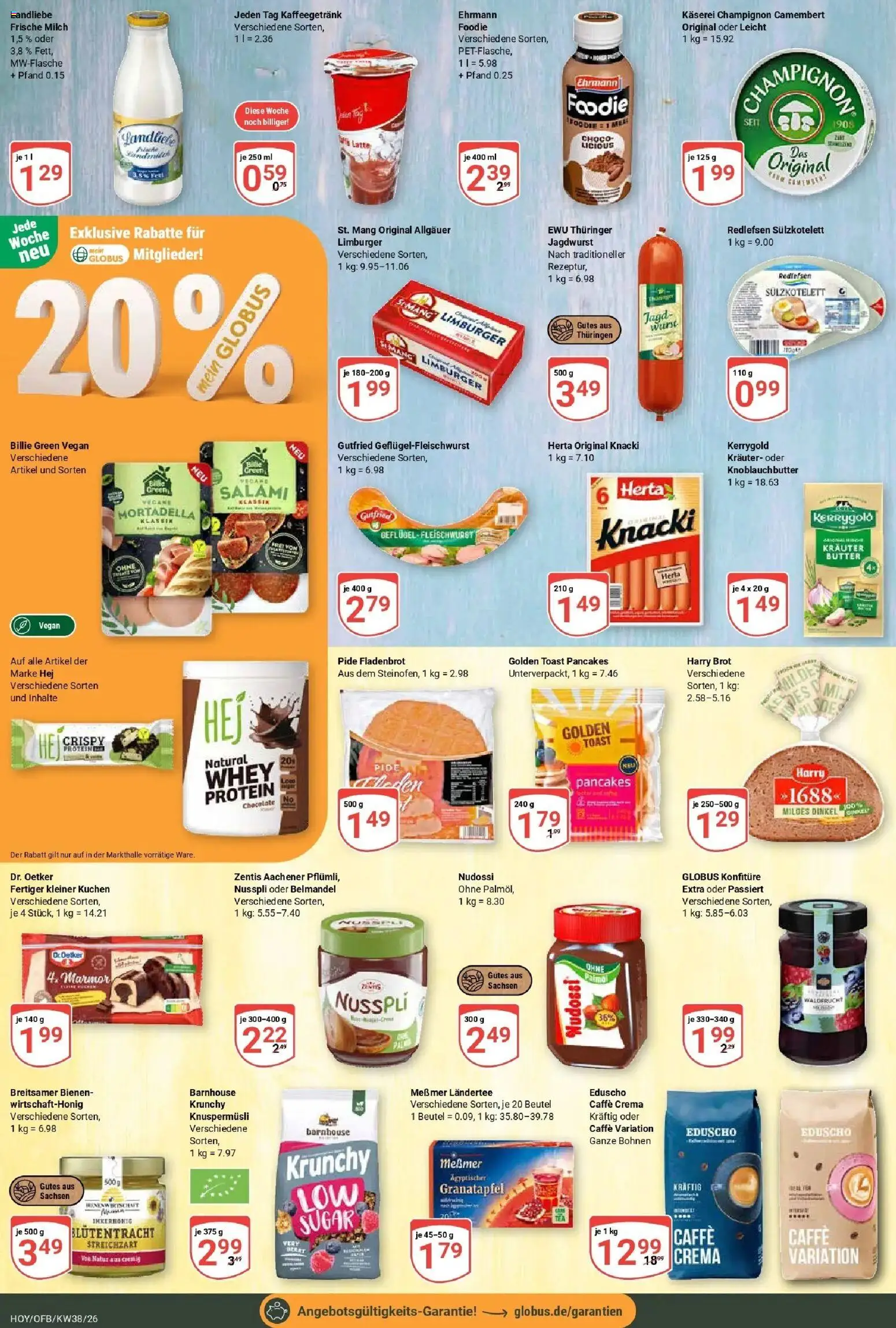 Globus Prospekt Hoyerswerda (ab 14.09.2026) » Angebote online | Seite: 10 | Produkte: Butter, Messmer, Brot, Eduscho