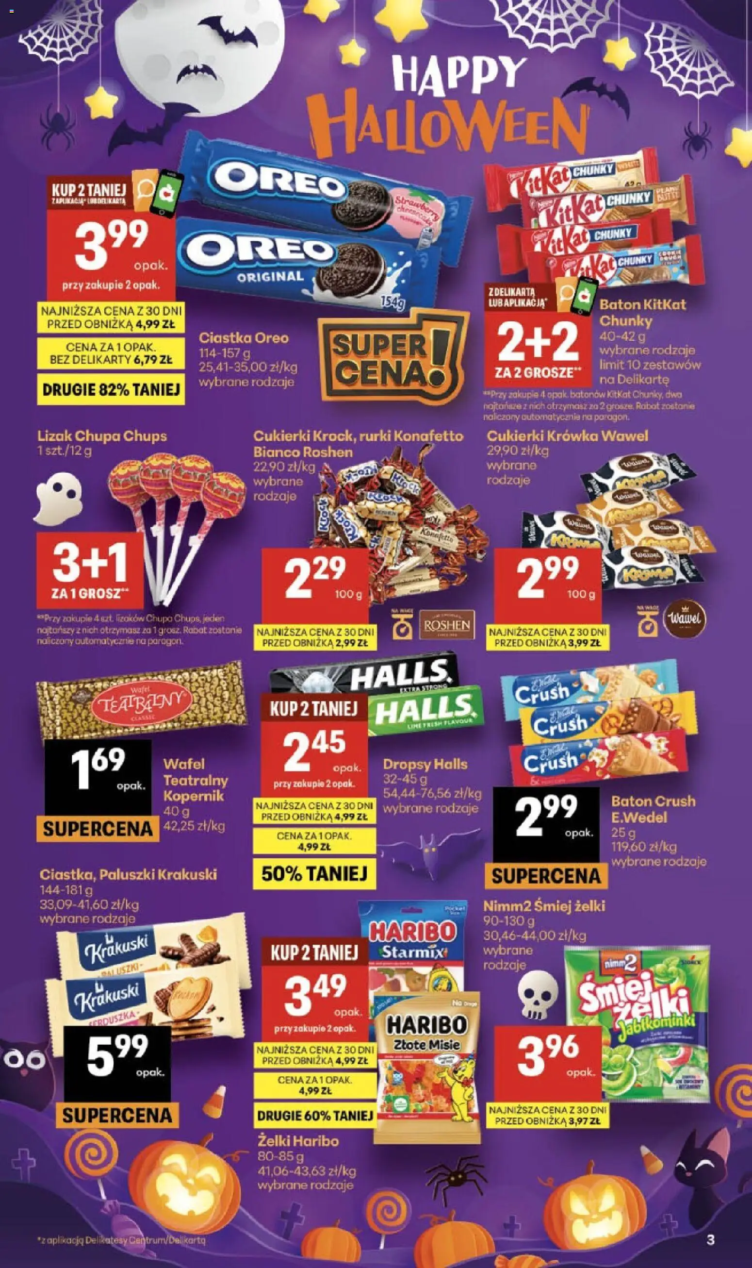 Delikatesy Centrum Black Weeks od 29.10.2026 | Strona: 3 | Produkty: Żelki haribo, Lizak Chupa Chups, Oreo, Delikatesy