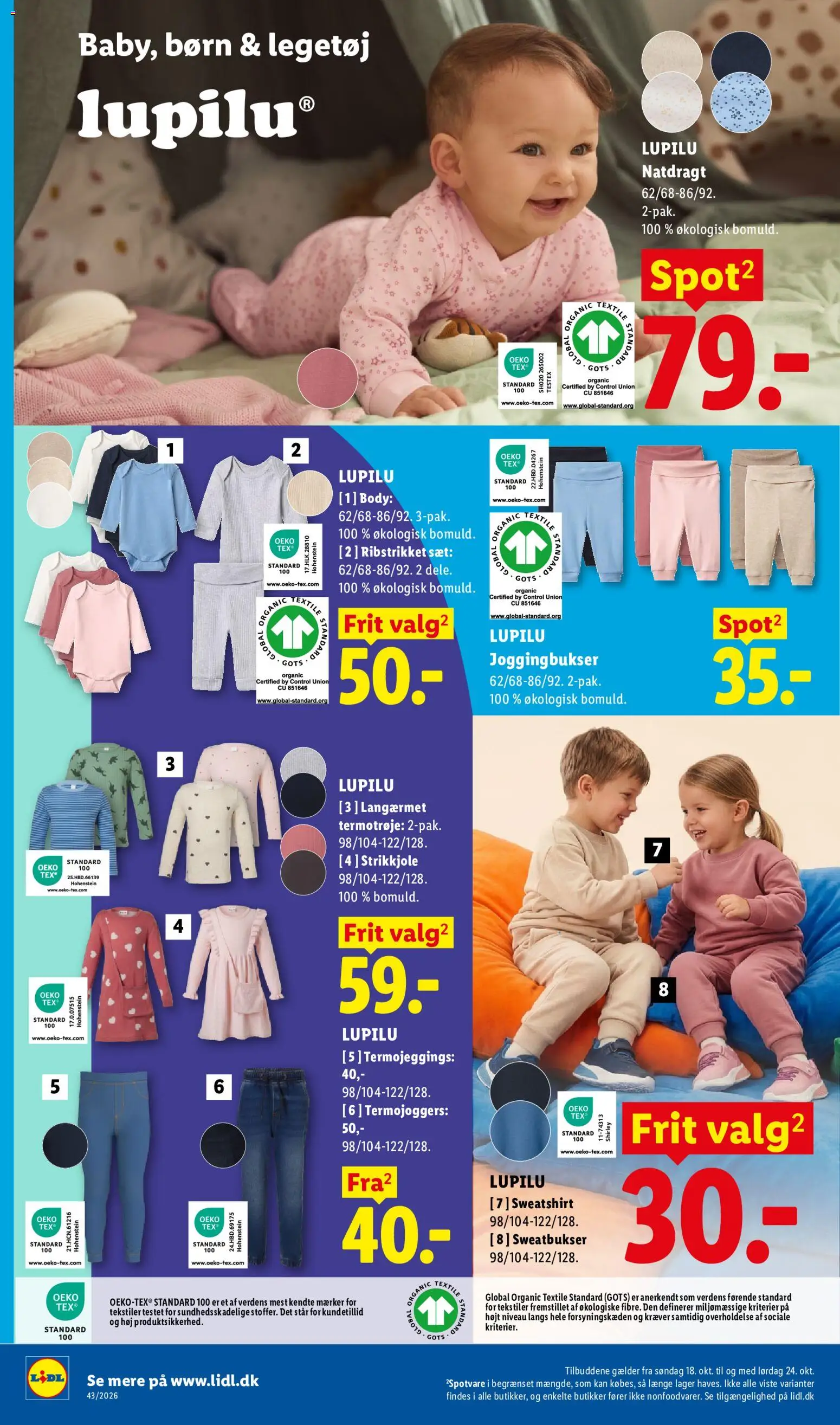 Lidl tilbudsavis – gyldig fra 18/10/2026 | Side: 19 | Produkter: Leggings, Søm, Sweatbukser