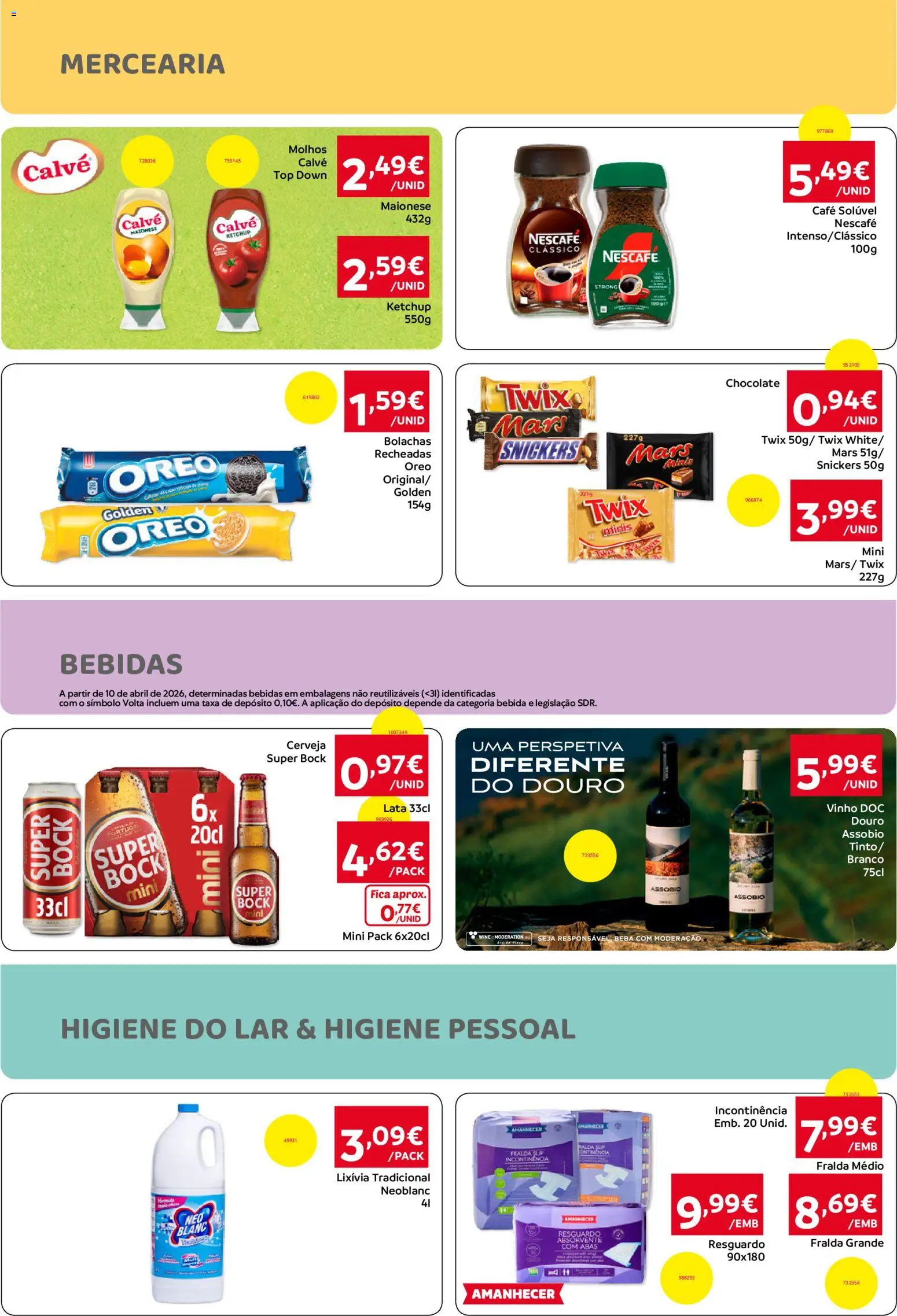 Amanhecer Folheto Madeira │ válido de 27/08/2026 | Página: 4 | Produtos: Mercearia, Chocolate, Maionese, Ketchup