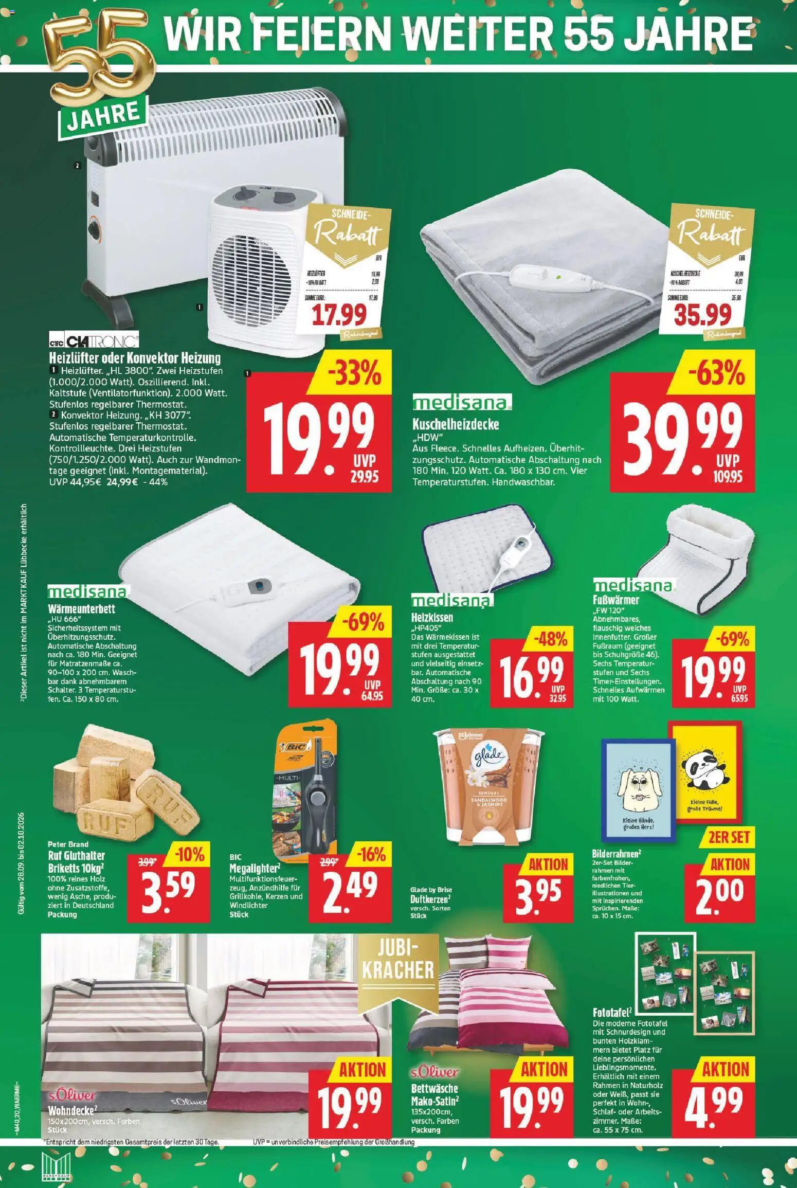 Marktkauf Prospekt – gültig ab 28.09.2026 | Seite: 20 | Produkte: Bettwäsche, Bilder, Heizkissen