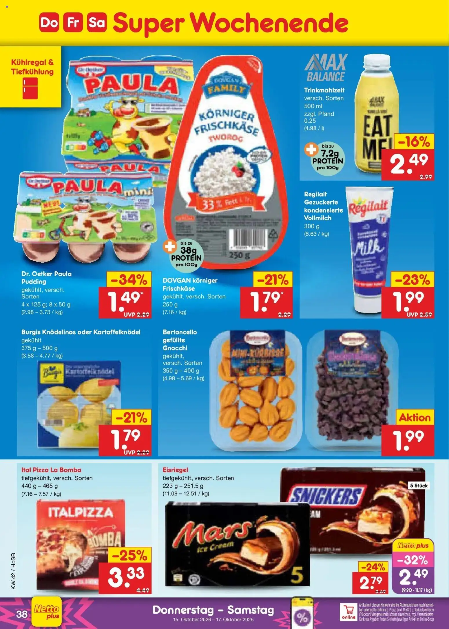 Netto Marken-Discount Prospekt Hannover (ab 12.10.2026) » Angebote | Seite: 52 | Produkte: Gnocchi, Pudding, Snickers, Mars