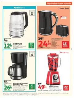 Auchan - Prévisualisation de QILIVE CAFETIÈRE AVEC CARAFE ISOTHERME Q.5700, 900W, capacité 1L, verseuse isotherme en acier inoxydable, maintien du café anti-gouttes, arrêt automatique. valide à partir de 08/09/2026 | Page: 19 | Produits: Carafe, Moulinex, Café, Tasses