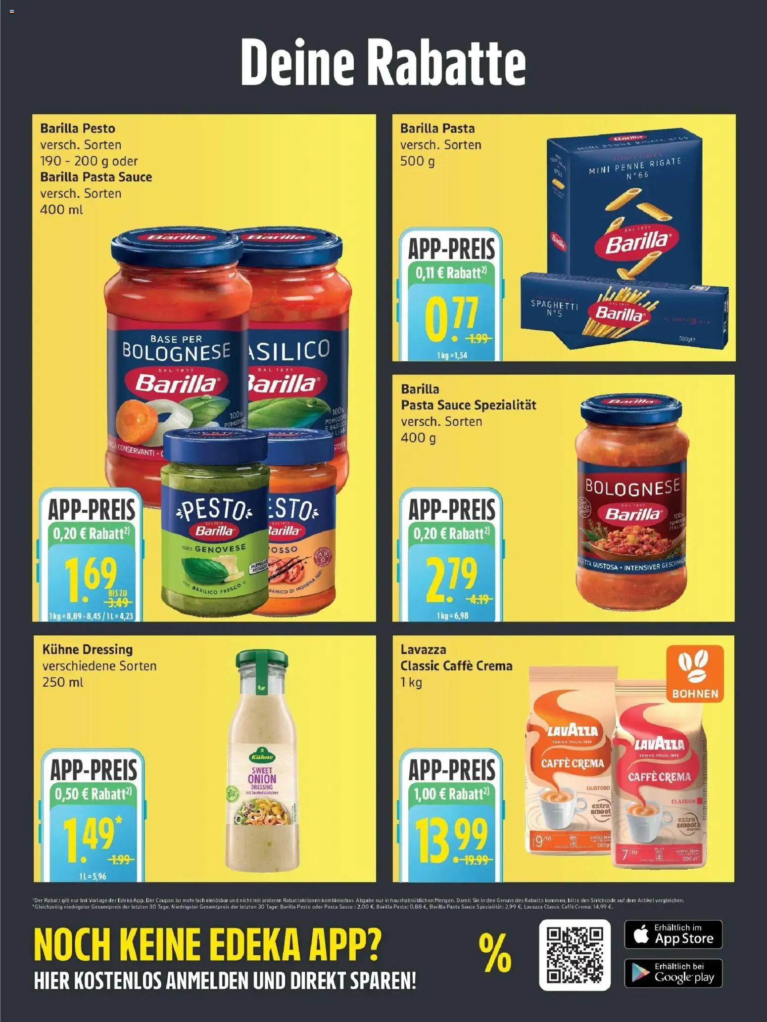 Edeka Prospekt Hamburg (ab 24.08.2026) » Angebote Online | Seite: 4 | Produkte: Lavazza, Barilla, Spaghetti, Dressing