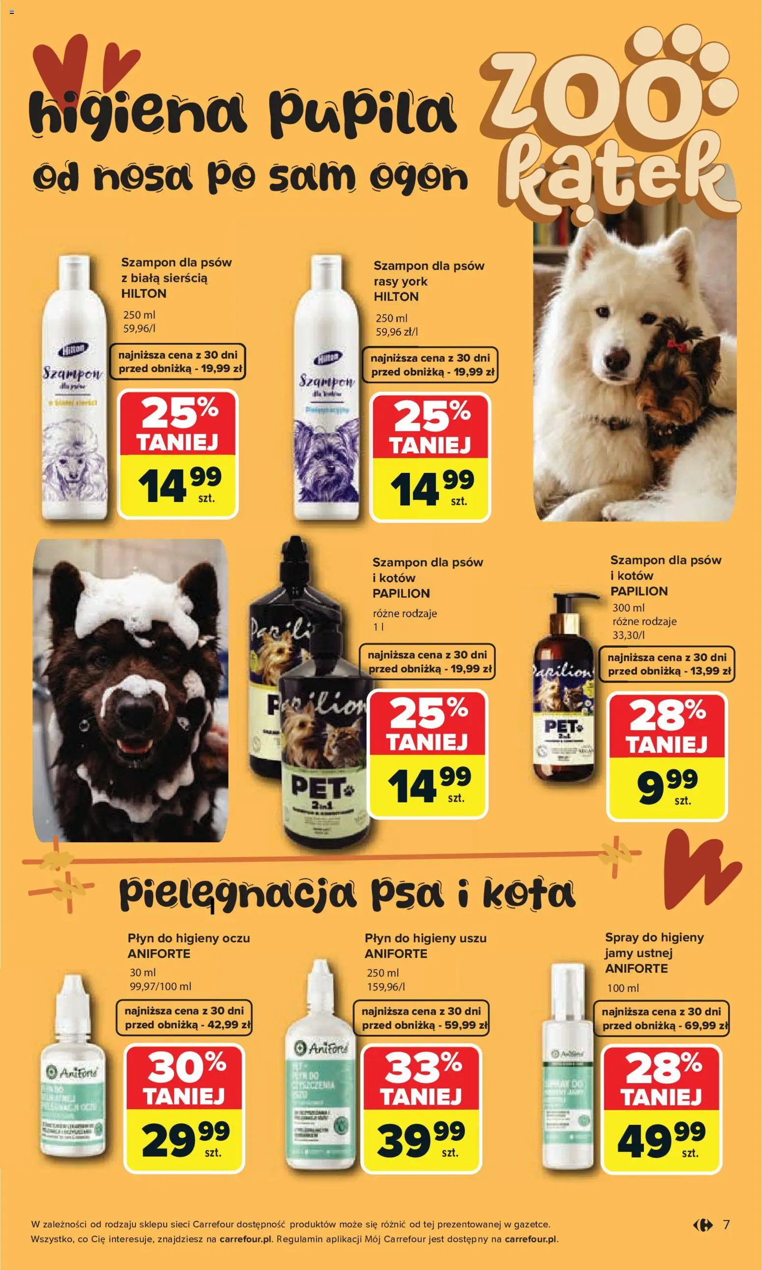 Carrefour gazetka - Zookątek od 04.05.2026 | Strona: 7 | Produkty: Szampon, Szampon dla psów
