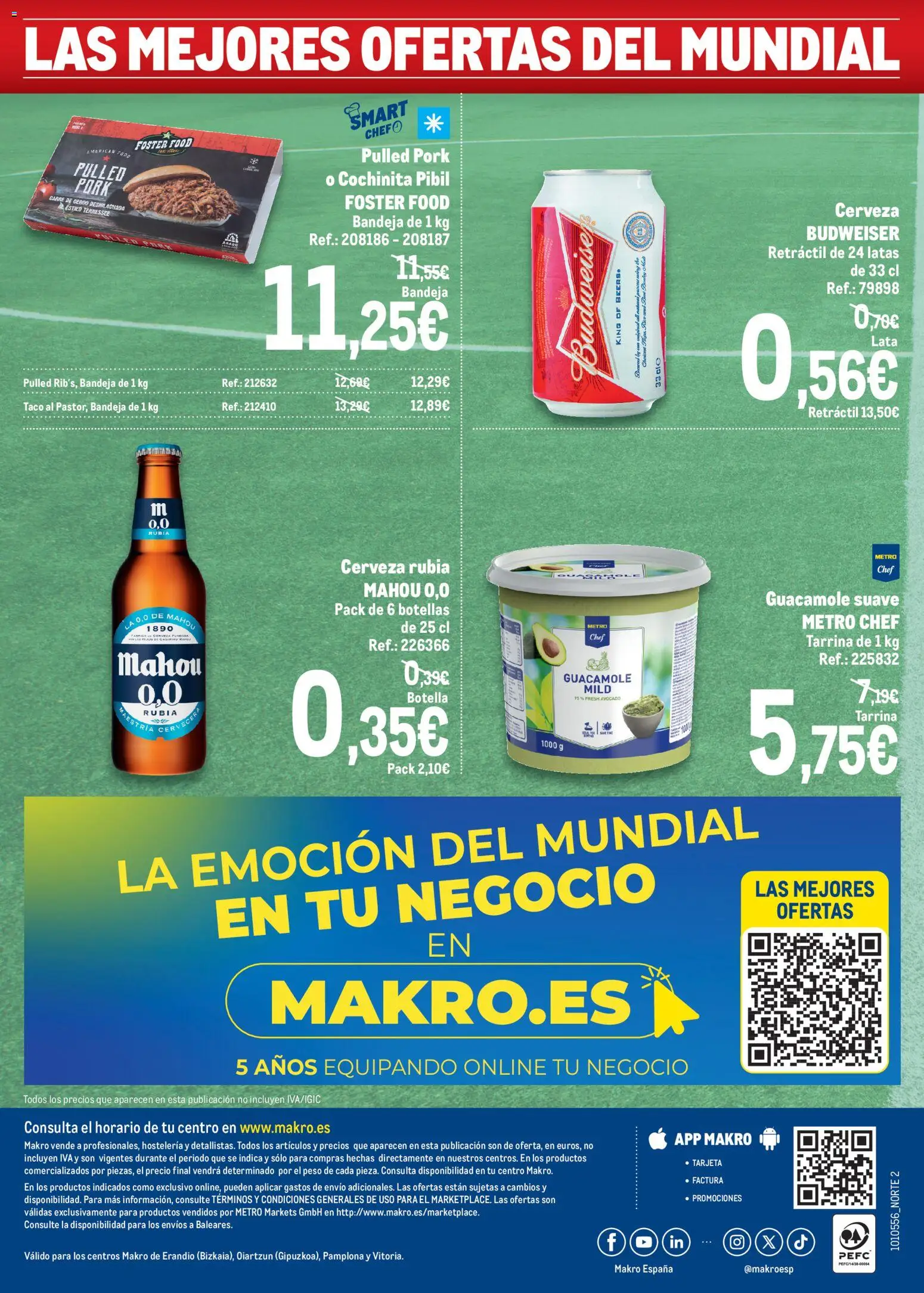 Makro Precios Mundial Norte 2 │ válido desde el 01.06.2026 | Página: 8 | Productos: Cerdo, Guacamole, Peso, Bandeja