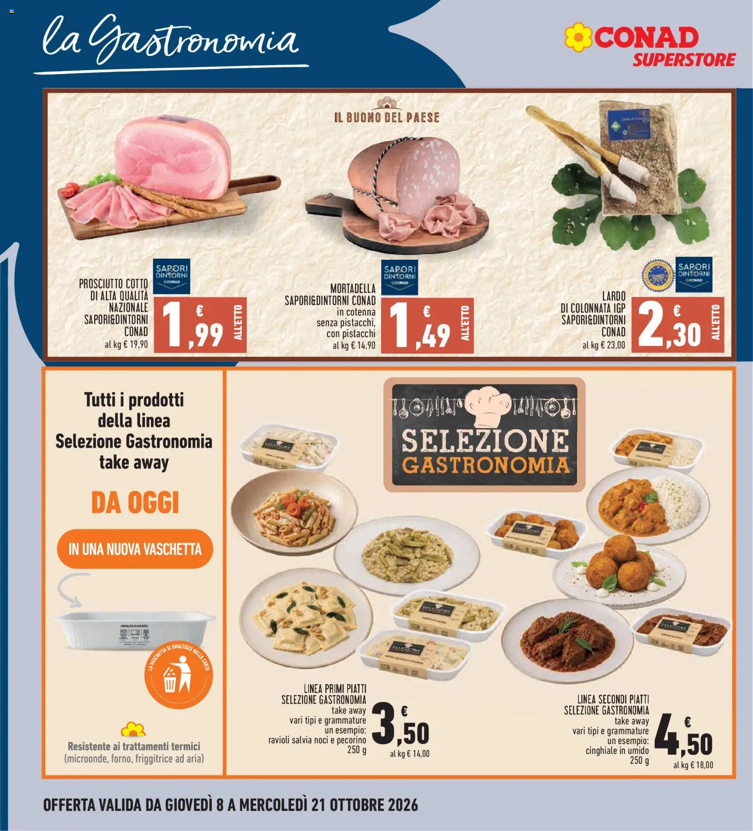 Volantino Conad del 08/10/2026 | Pagina: 8 | Prodotti: Ravioli, Pistacchi, Friggitrice, Pecorino