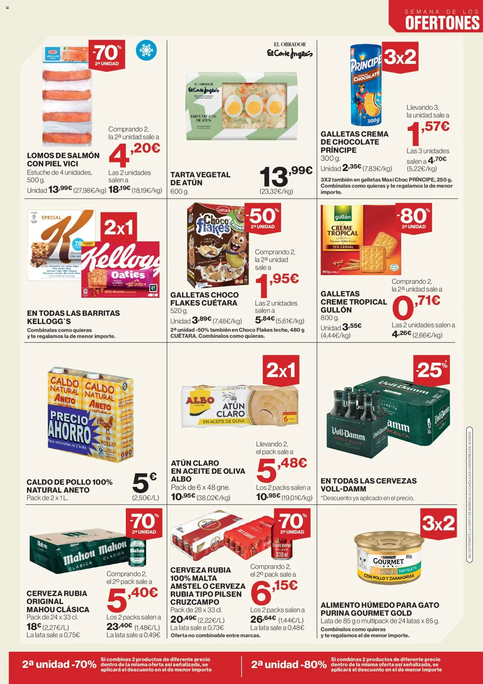 El Corte Inglés ofertas │ válido desde el 13.04.2026 | Página: 3 | Productos: Chocolate, Cerveza, Chocolate con leche, Atún claro