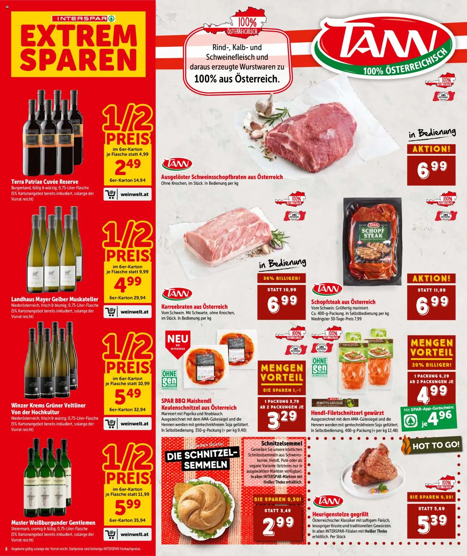 Interspar Flugblatt - Wien gültig ab 01.07.2026 | Seite: 8 | Produkte: Schweinefleisch