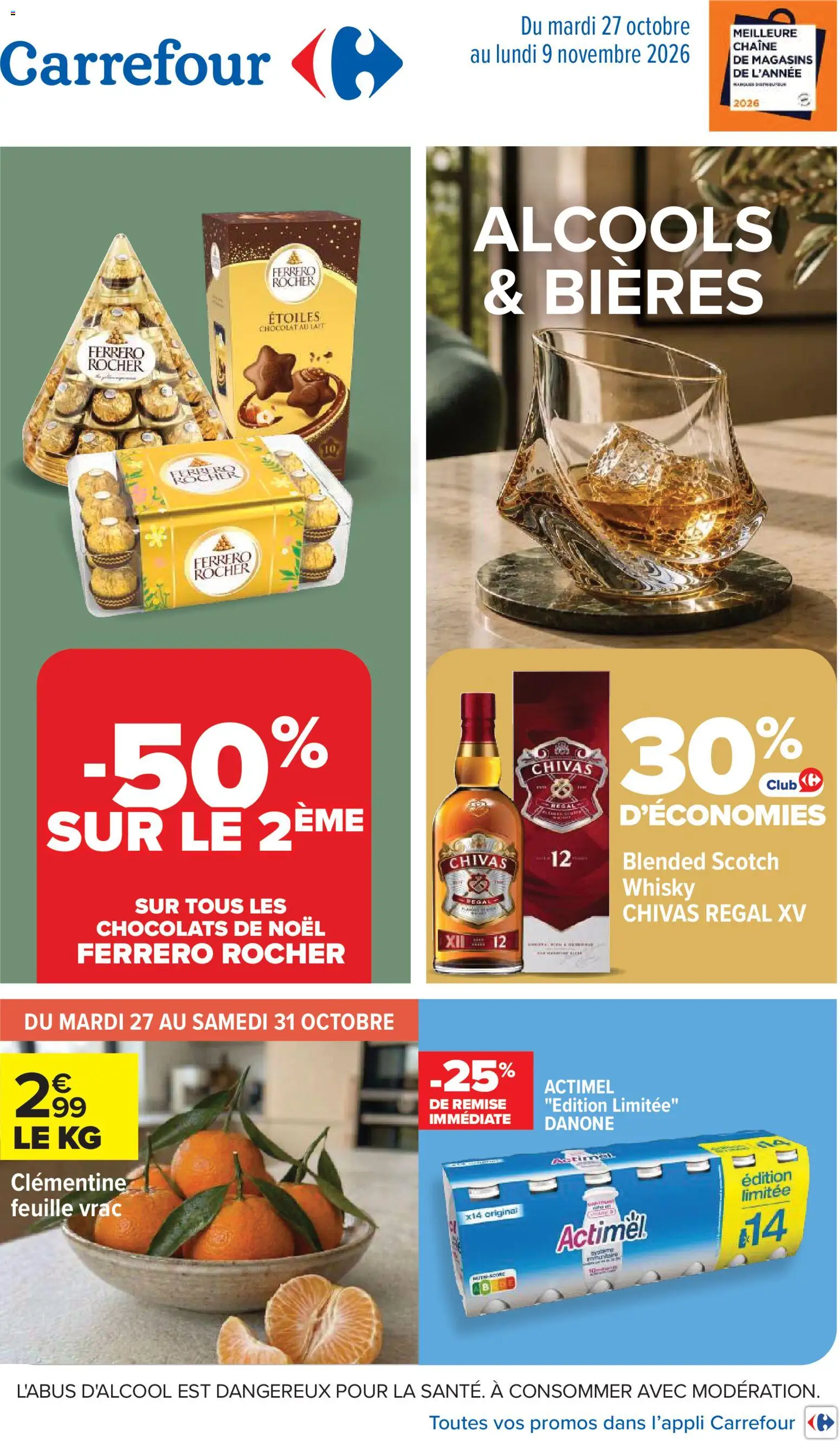 {H1} | Page: 1 | Produits: Whisky, Actimel, Alcools, Chocolat