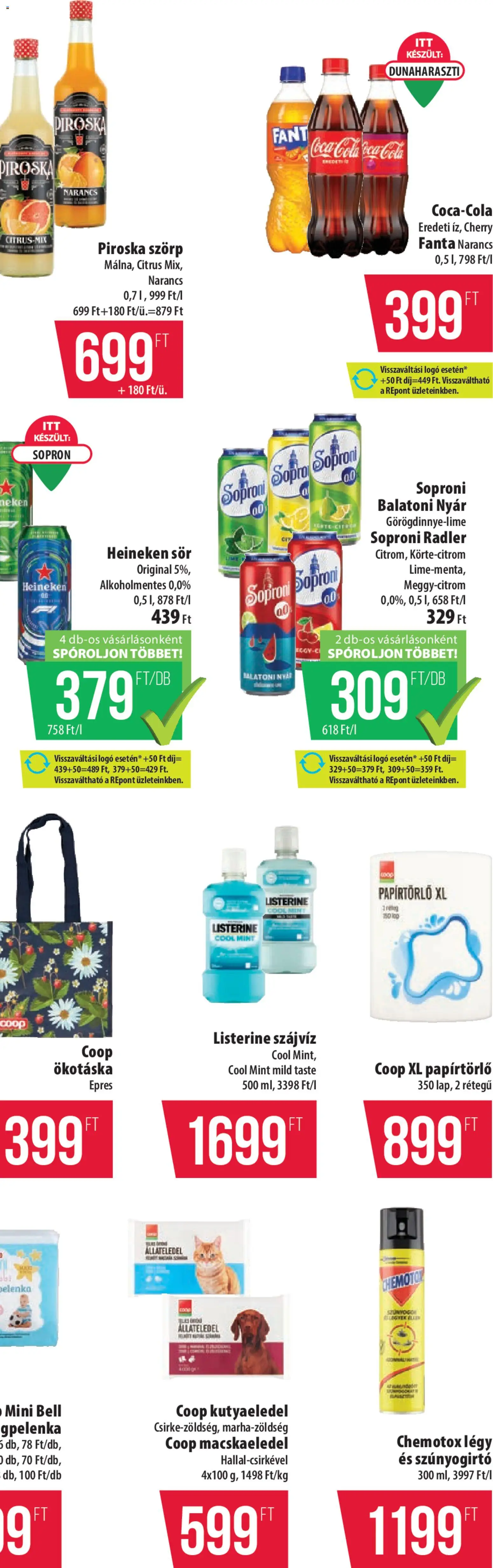 COOP akciós ujság - amely érvényes a következő dátumtól: 2026.07.02. | Oldal: 19 | Termékek: Szörp, Heineken, Papírtörlő, Narancs