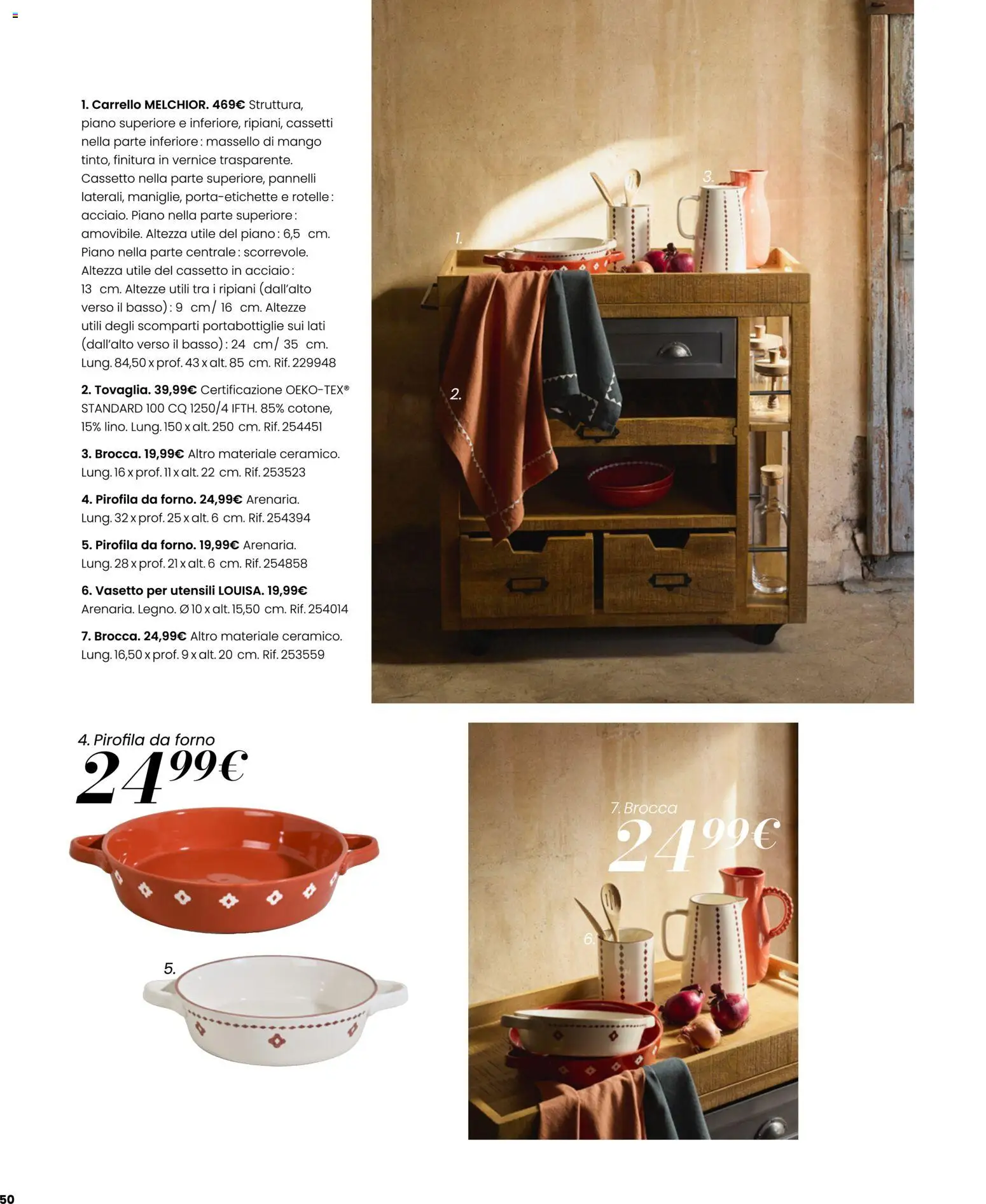 Volantino Maisons du Monde del 23/09/2026 | Pagina: 50 | Prodotti: Mango, Carrello, Basso, Forno