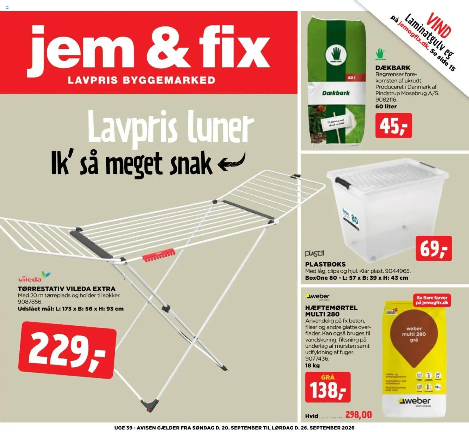 Jem & fix tilbudsavis – gyldig fra 20/09/2026 | Side: 1