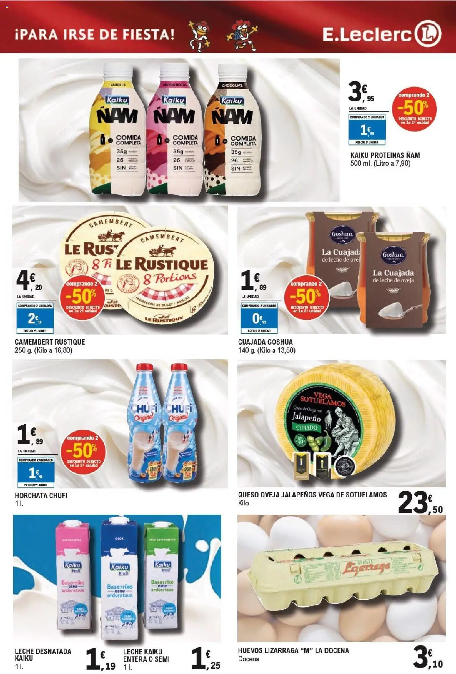 E.Leclerc folleto │ válido desde el 17.06.2026 | Página: 45 | Productos: Queso de oveja, Leche, Huevos, Chocolate