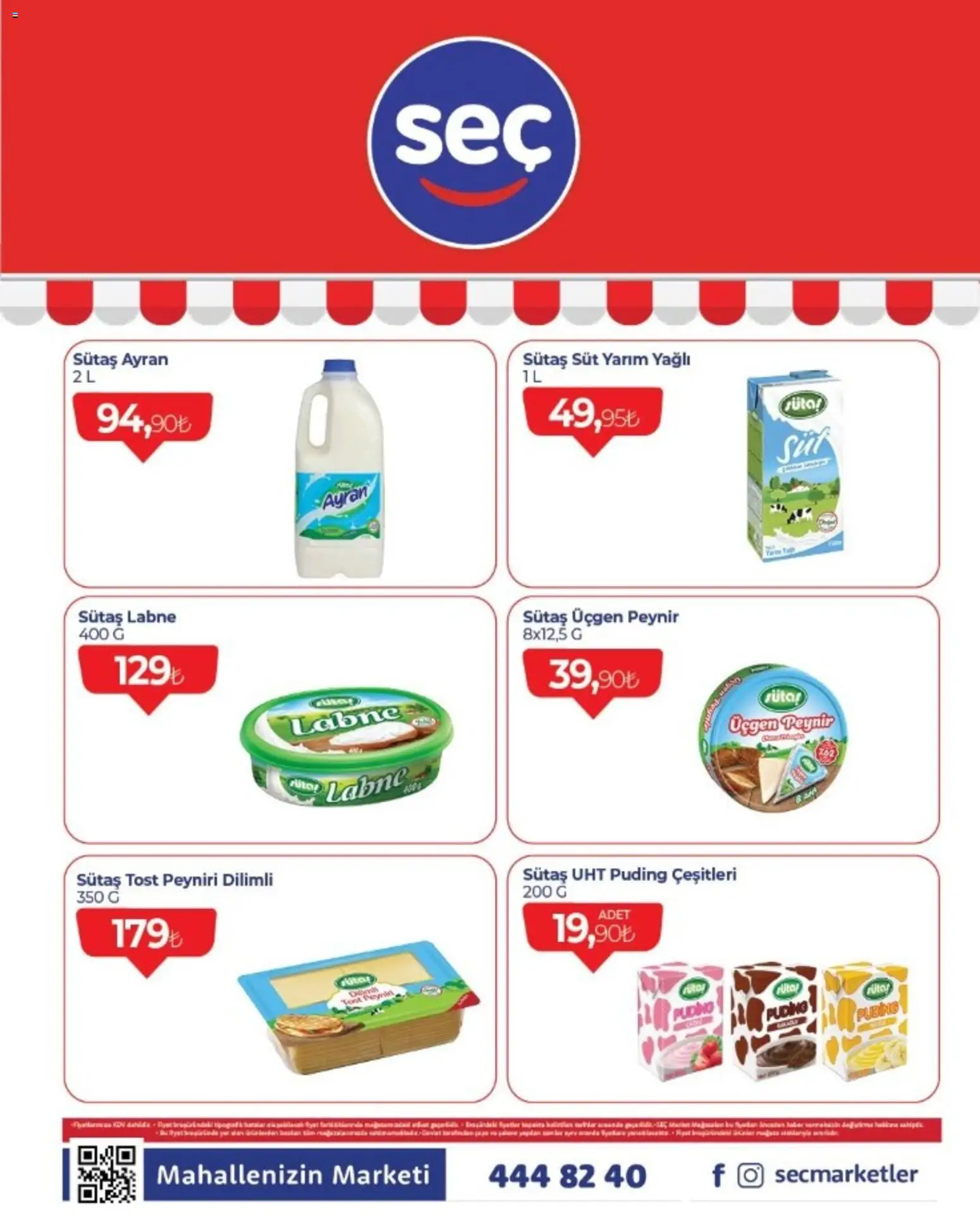 Seç Market Katalog - 24 Eylül 2026 tarihinden itibaren geçerlidir | Sayfa: 3 | Ürünler: Süt, Peynir
