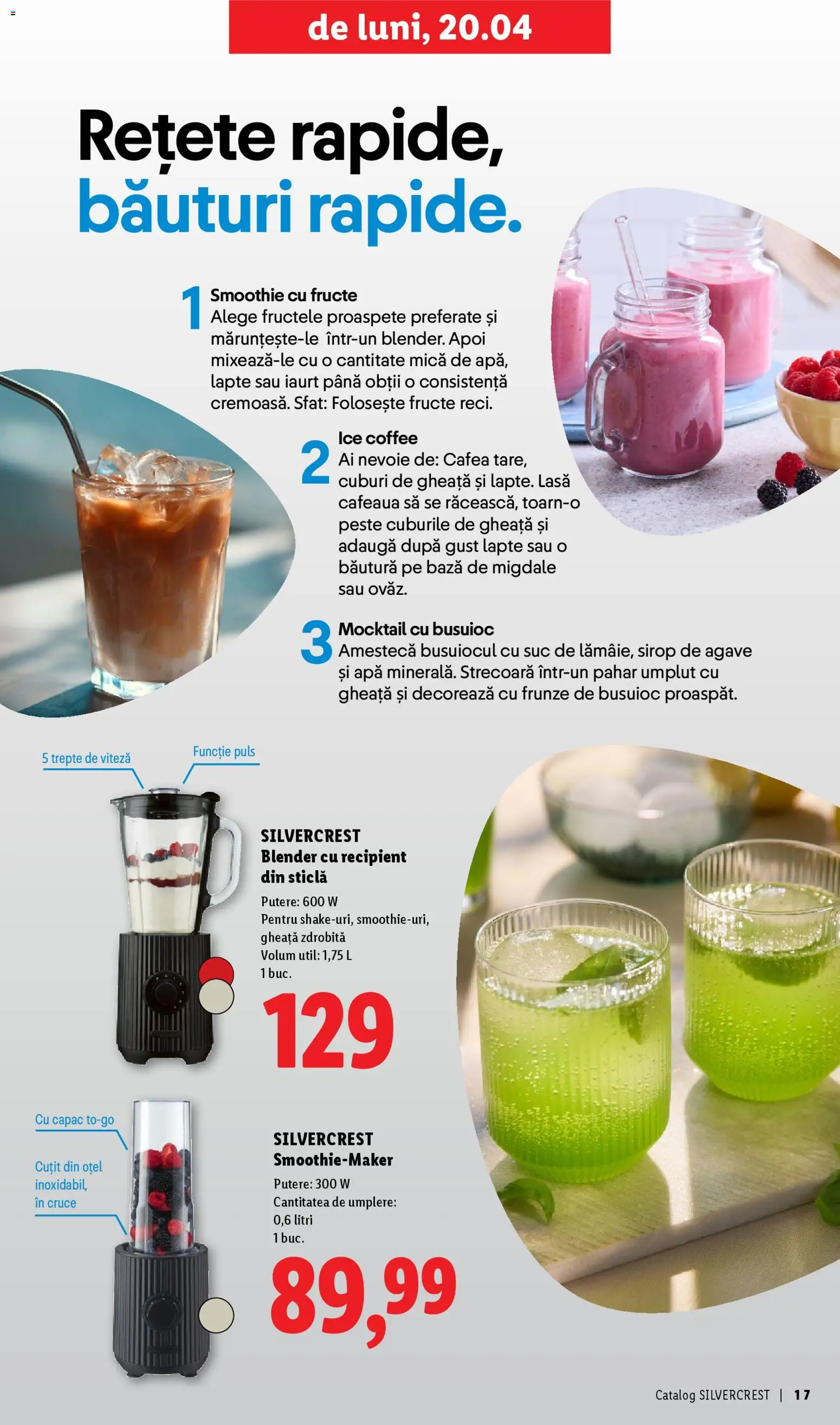 Noul catalog Lidl – valabil de la 30.03.2026 | Pagină: 17 | Produse: Cuțit, Lapte, Pește, Apă
