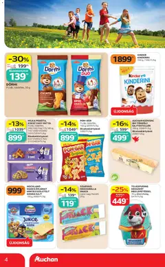 Auchan Gyereknapi ajanlataink - amely érvényes a következő dátumtól: 14.05.2026 | Oldal: 4 | Termékek: Mozzarella, Gouda, Sajt, Eper