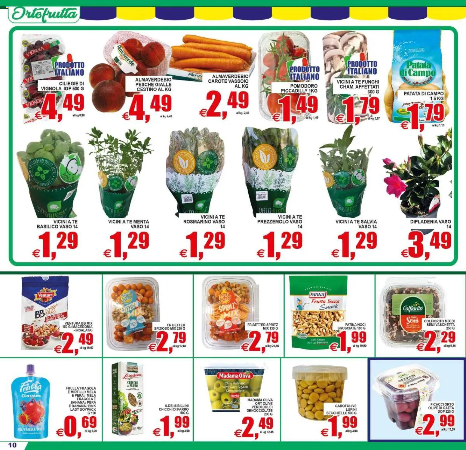 Volantino Pewex del 19/06/2026 | Pagina: 10 | Prodotti: Pomodoro, Carote, Cestino, Farro