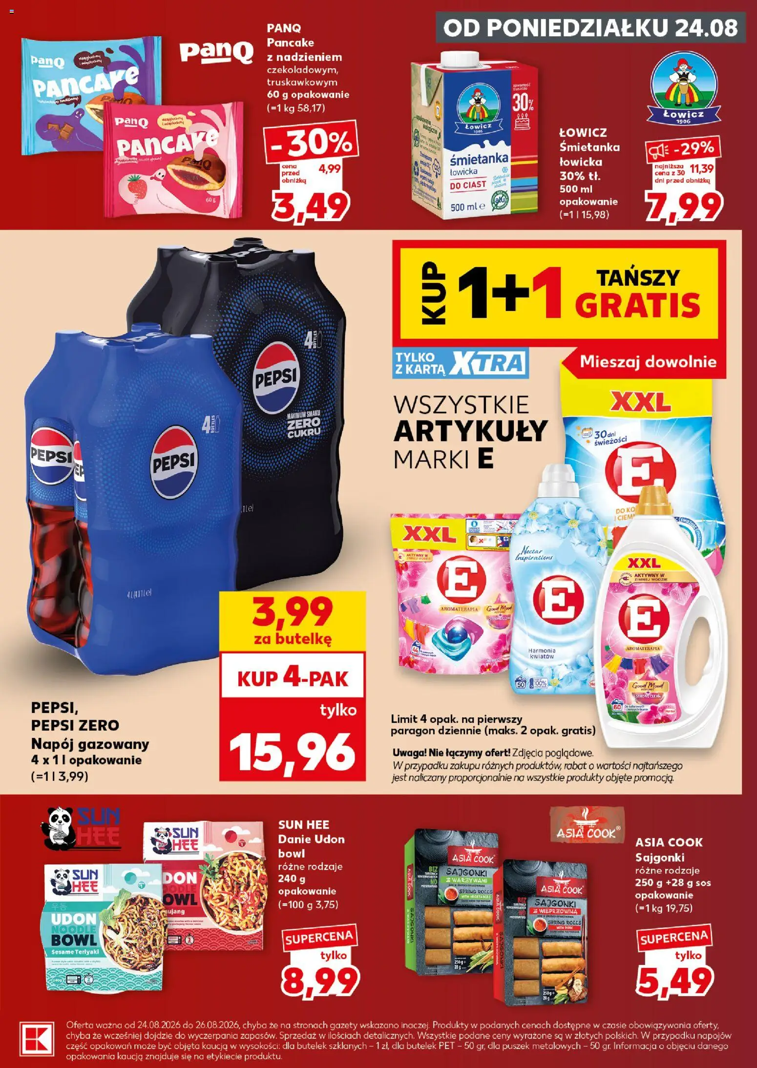 Kaufland Polsko leták - Mocny start od 24.08.2026 | Strana: 5 | Produkty: Harmonia, Pepsi, Pepsi Zero