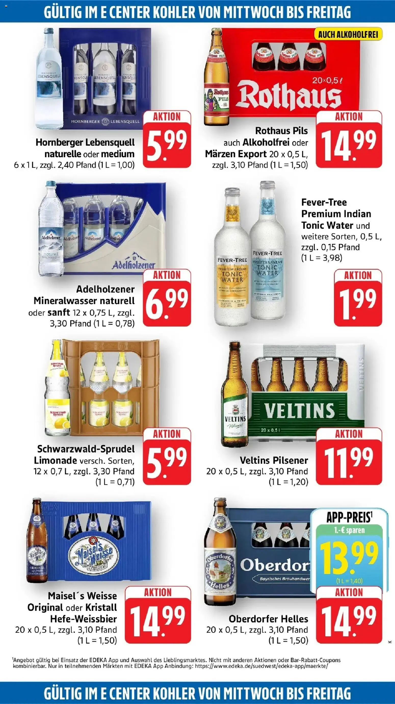 Edeka Prospekt Lahr – gültig ab 28.09.2026 | Seite: 52 | Produkte: Pils, Adelholzener, Limonade, Veltins