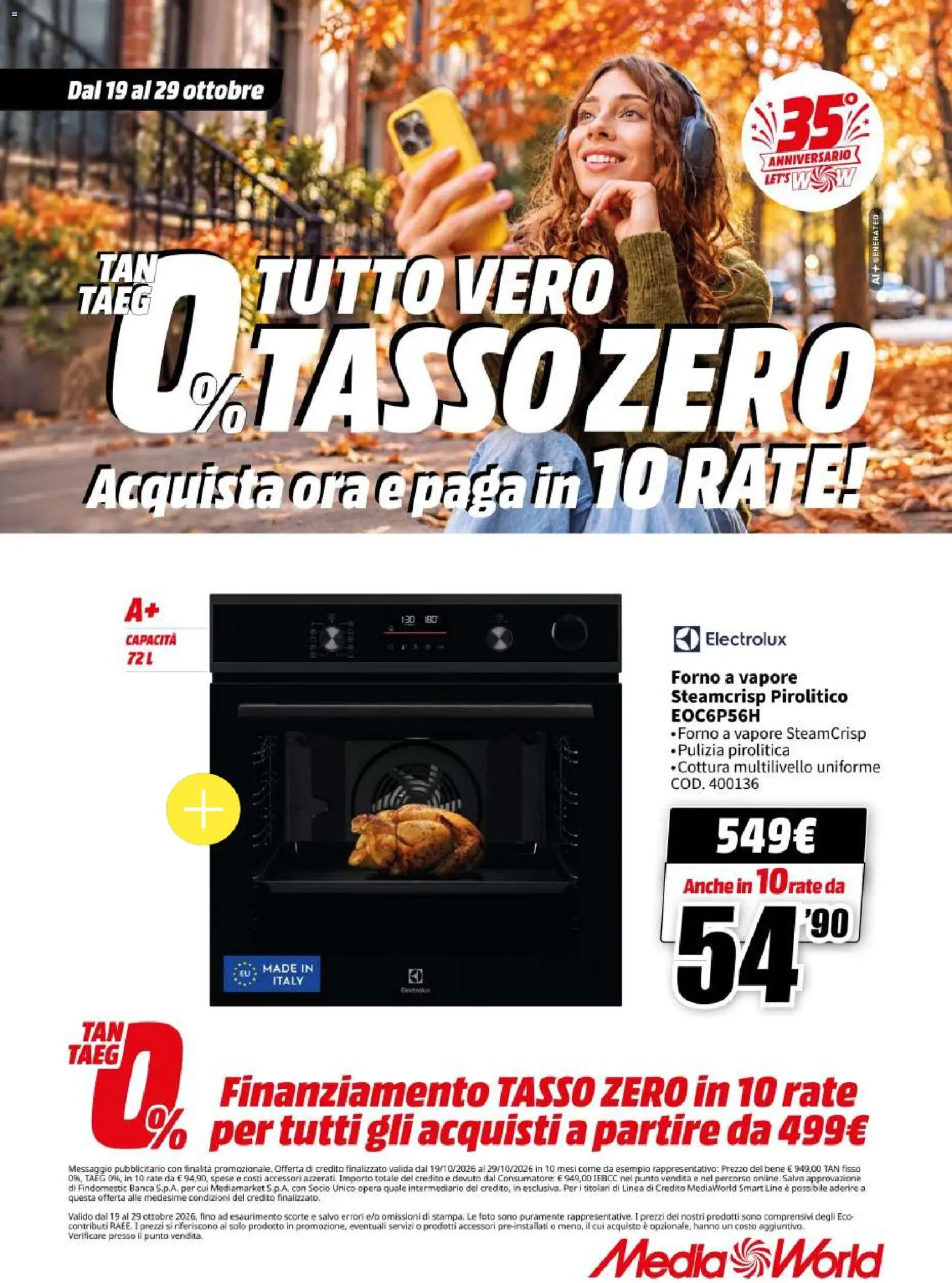 Volantino Media World del 19/10/2026 | Pagina: 69 | Prodotti: Forno