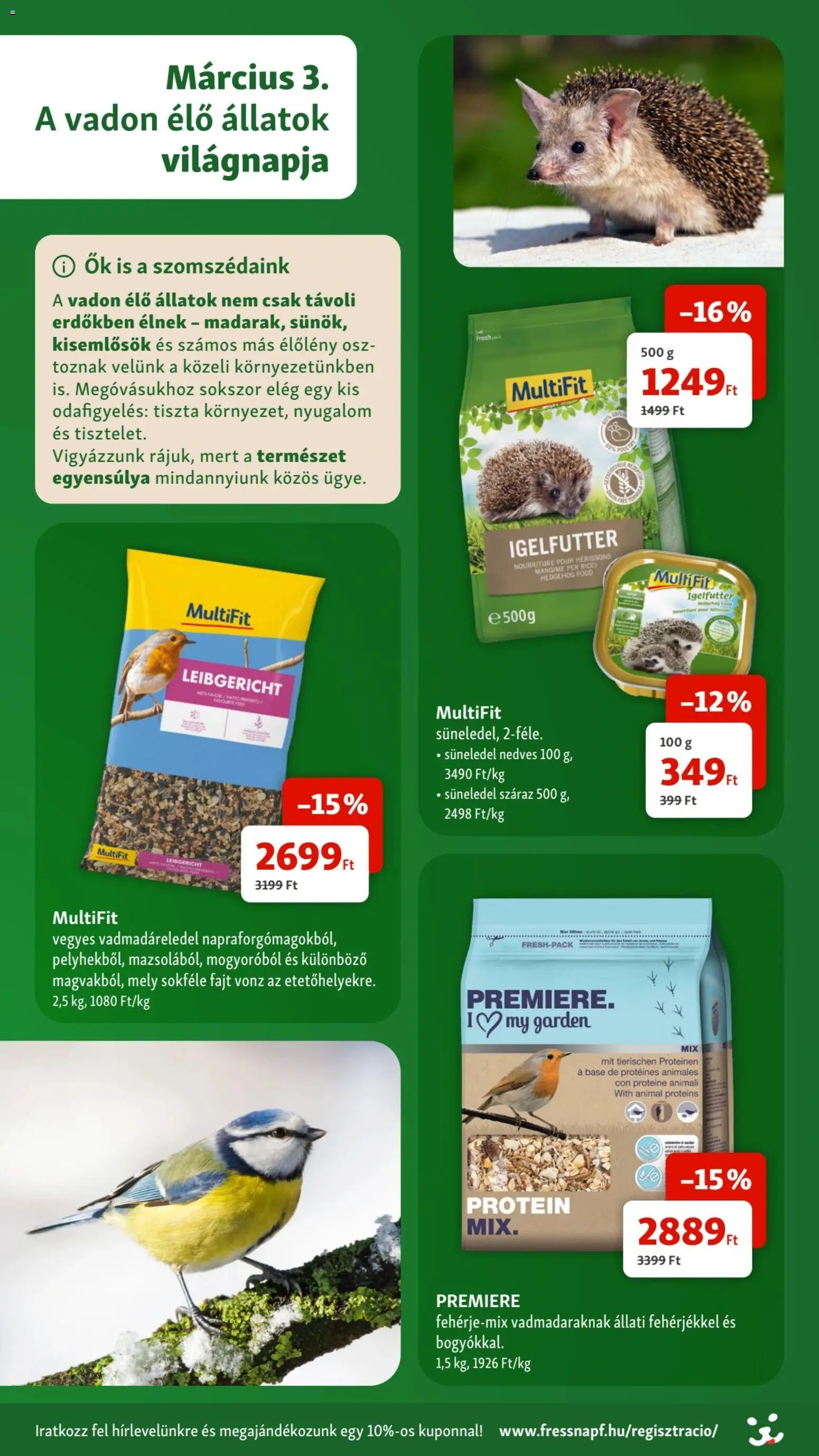 Fressnapf akciós ujság - amely érvényes a következő dátumtól: 2026.03.05. | Oldal: 16 | Termékek: Protein