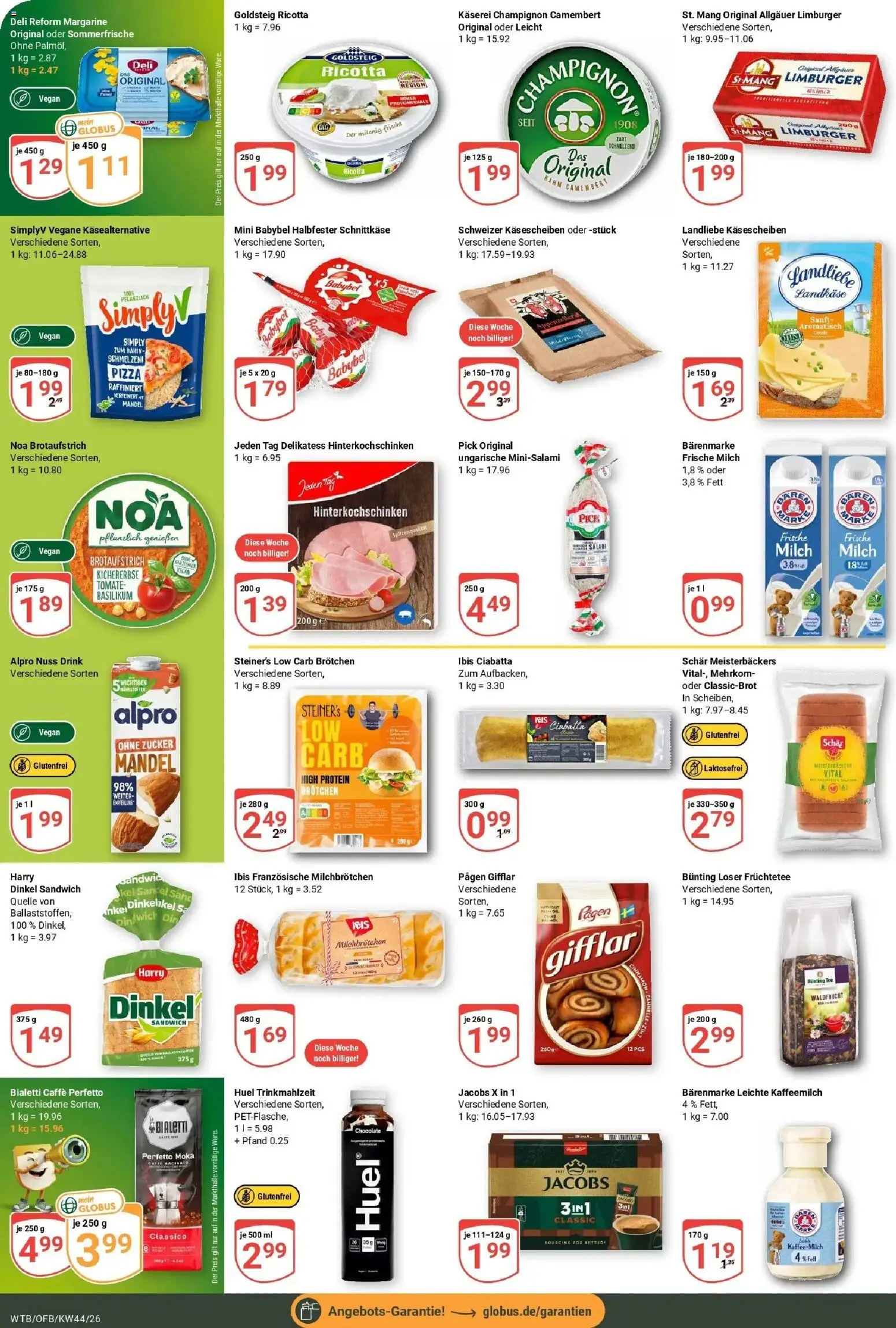 Globus Prospekt Wächtersbach (ab 26.10.2026) » Angebote online | Seite: 13 | Produkte: Milch, Früchtetee, Camembert, Tee