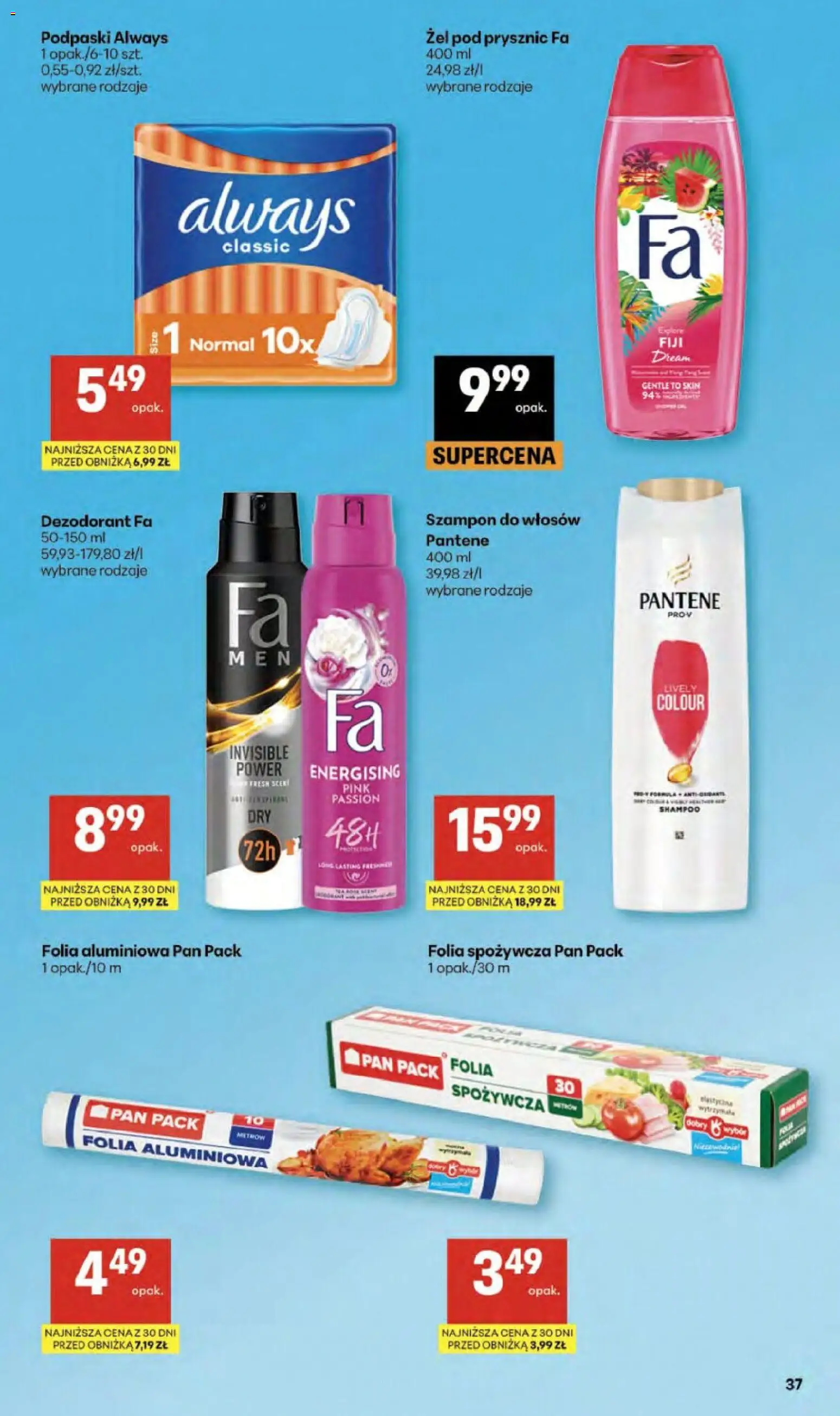 Delikatesy Centrum gazetka od 09.04.2026 | Strona: 37 | Produkty: Prysznic, Szampon, Żel pod prysznic, Dezodorant