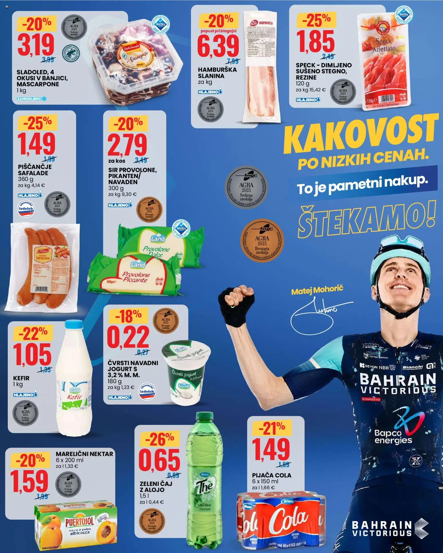 Novi Eurospin katalog ponudbe – veljaven od 23.07.2026 | Stran: 4 | Izdelki: Kos, Slanina, Jogurt, Caj