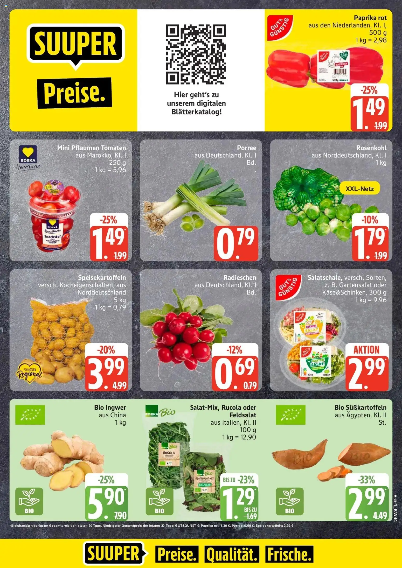 Edeka Prospekt Ratzeburg (ab 26.10.2026) » Angebote Online | Seite: 7 | Produkte: Rucola, Tomaten, Paprika, Salat
