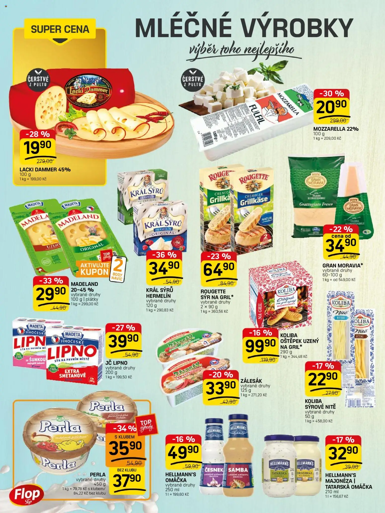 Flop leták - FlopTop od 24.06.2026 | Strana: 4 | Produkty: Hermelín, Česnek, Perla, Mozzarella