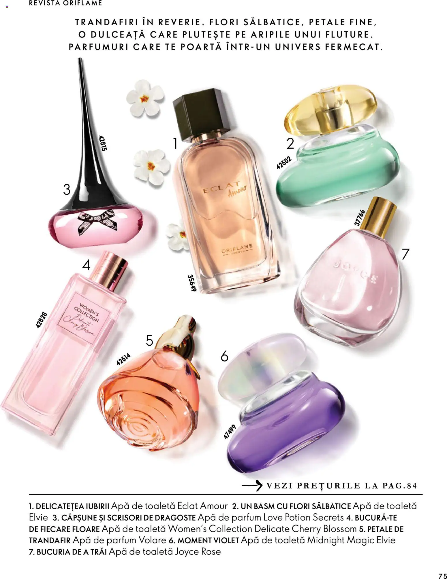 Noul catalog Oriflame – valabil de la 30.09.2026 | Pagină: 75 | Produse: Apă de parfum, Dulceata, Apă de toaletă, Apă