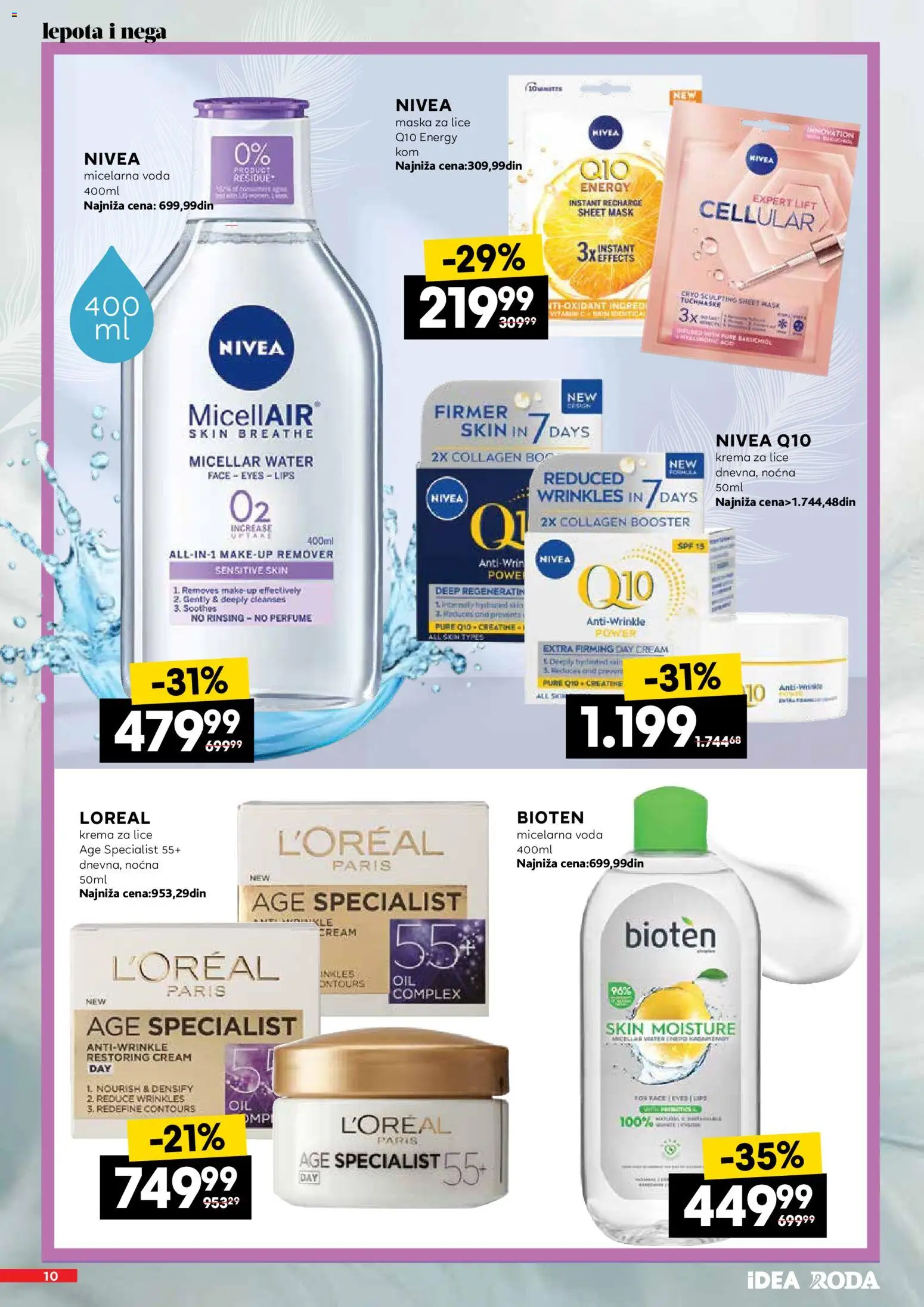 Roda katalog - važi od 11.07.2026 | Strana: 10 | Proizvode: Nivea, Voda, Krema, Micelarna voda