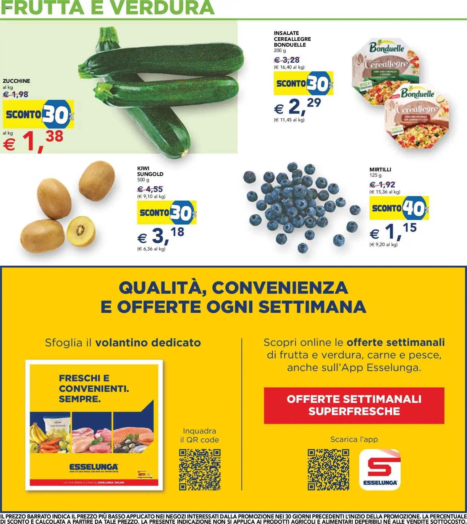 Volantino Esselunga S del 02/07/2026 | Pagina: 12 | Prodotti: Kiwi, Frutta, Mirtilli, Zucchine