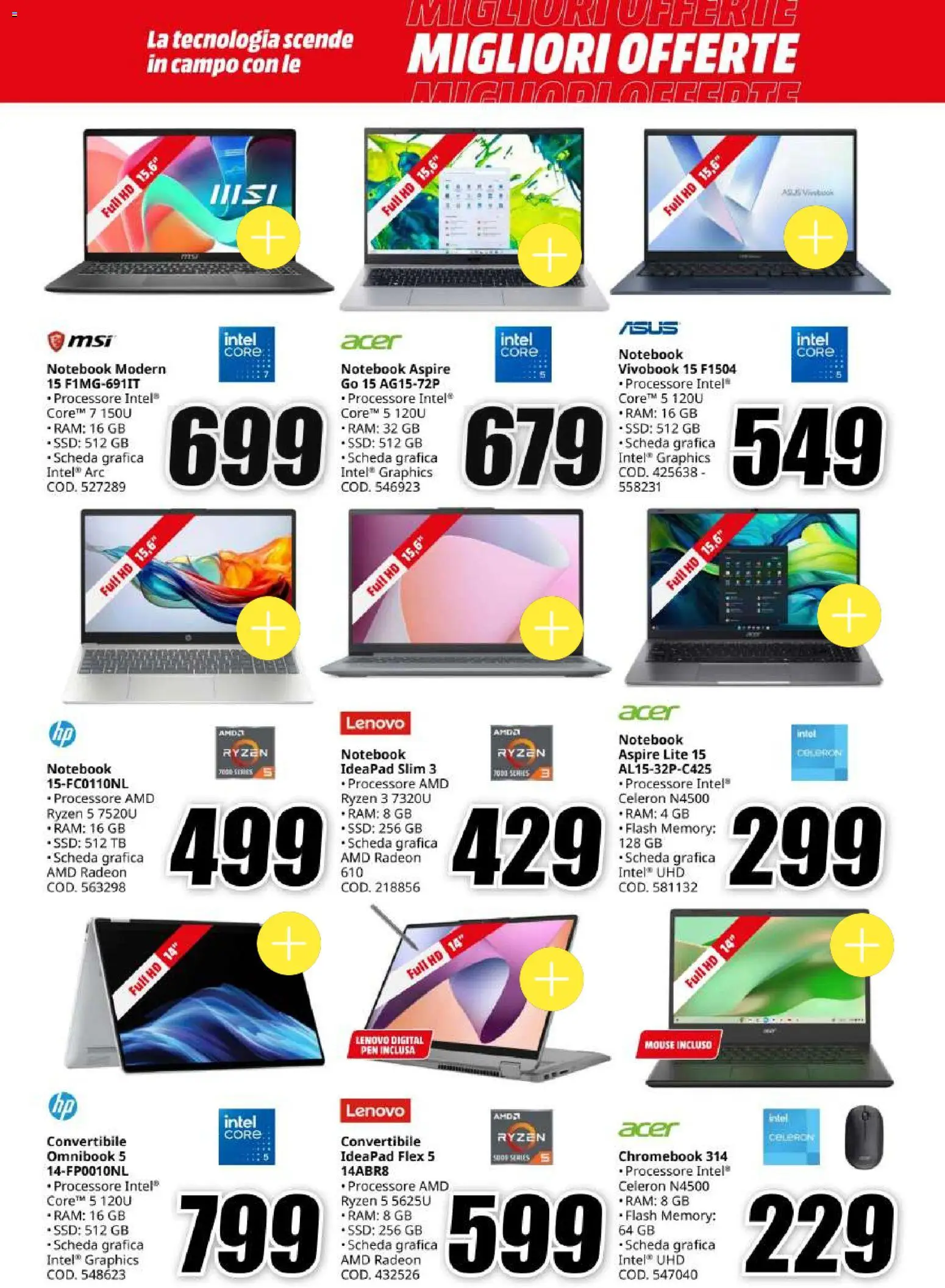 Volantino Media World del 18.05.2026 | Pagina: 12 | Prodotti: Notebook, Mouse