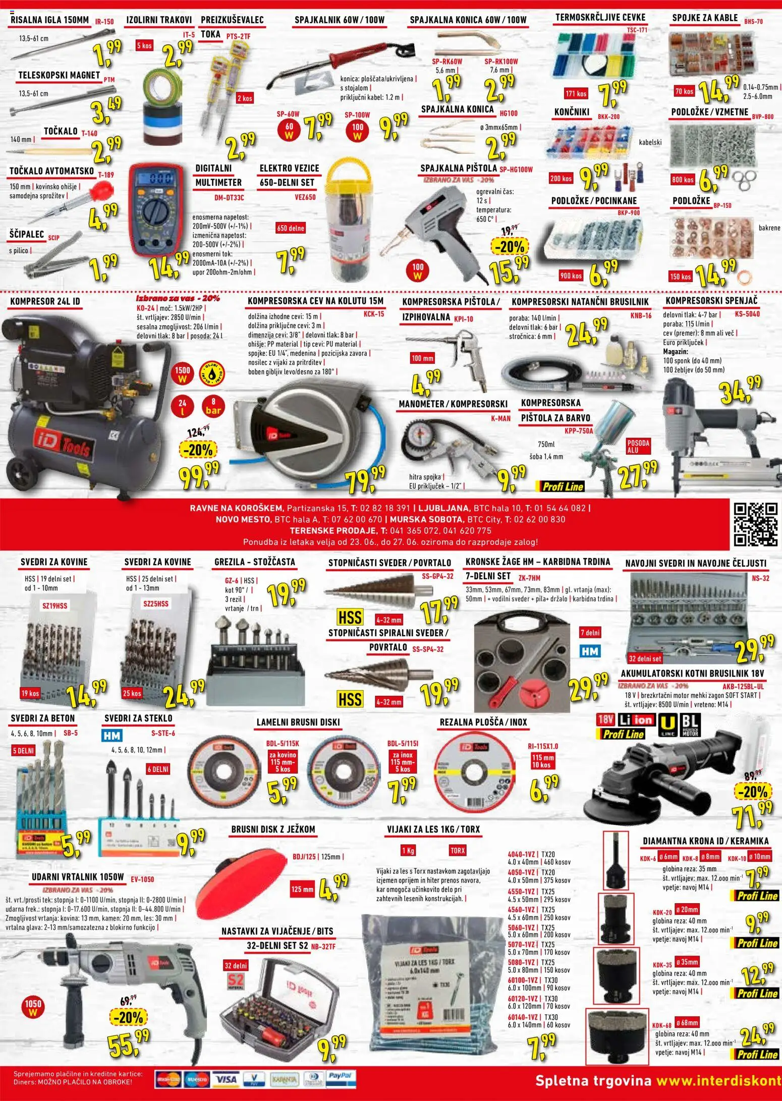 Novi Inter Diskont katalog ponudbe – veljaven od 23.06.2026 | Stran: 4 | Izdelki: Disk, Kos, Vrtalnik, Brusilnik
