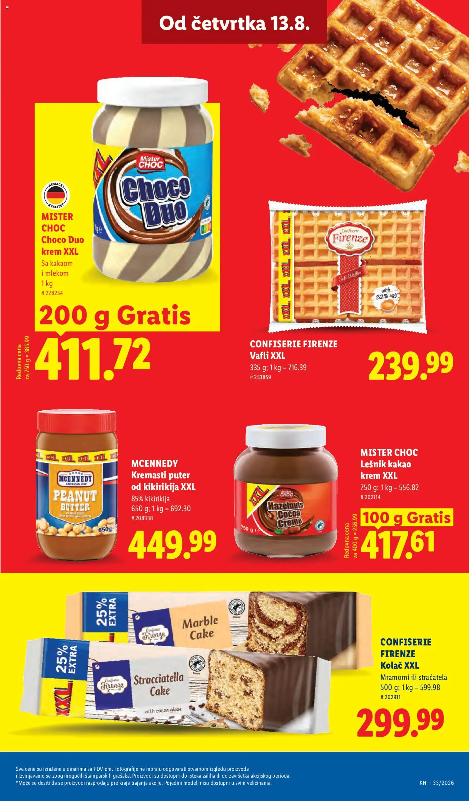 Lidl katalog - važi od 13.08.2026 | Strana: 61 | Proizvode: Vafl, Kolač, Lešnik, Krem