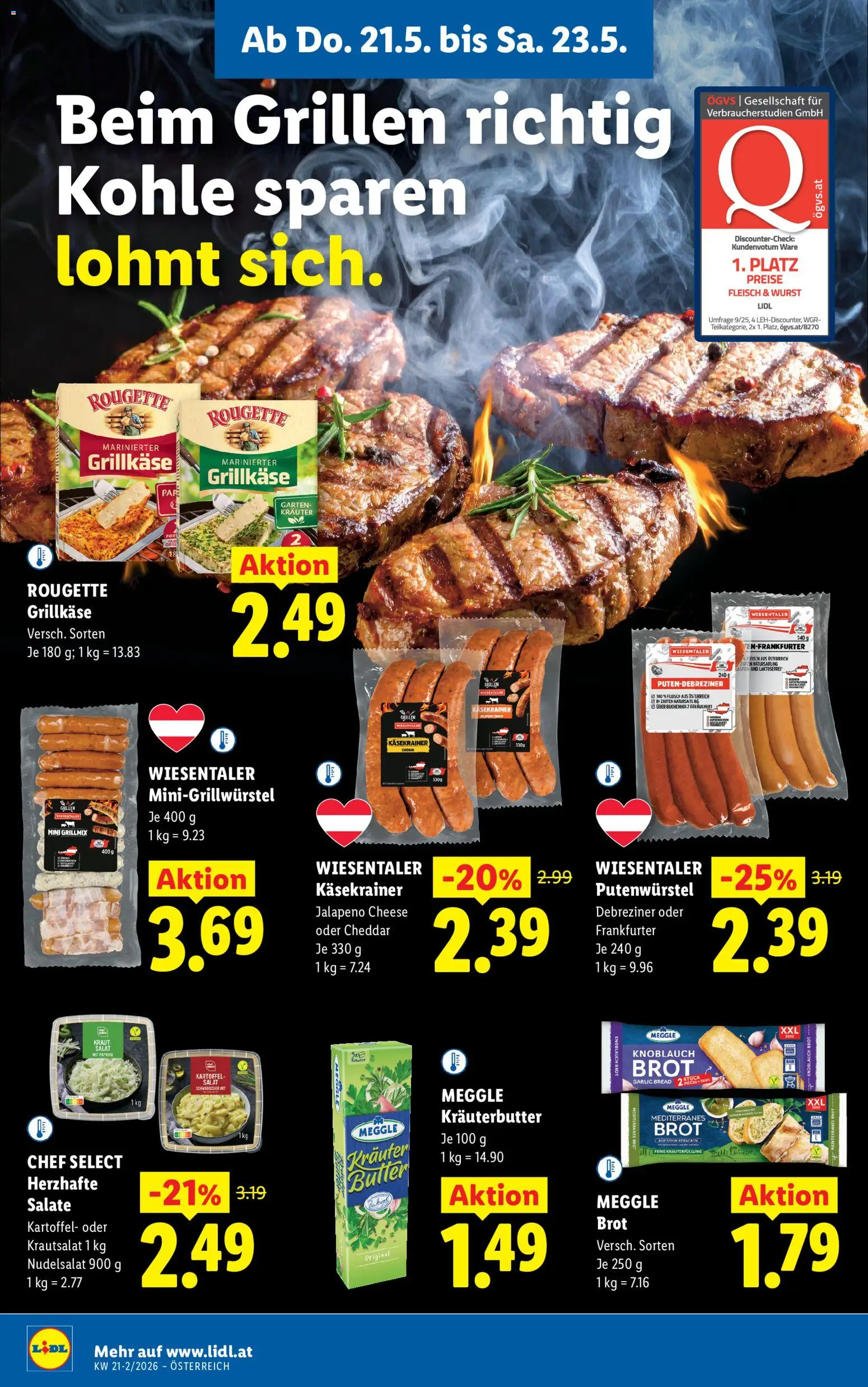 Lidl Flugblatt - Oberpullendorf, Güssing, Oberwart gültig ab 21.05.2026 | Seite: 8 | Produkte: Salat, Wurst, Knoblauch, Kraut