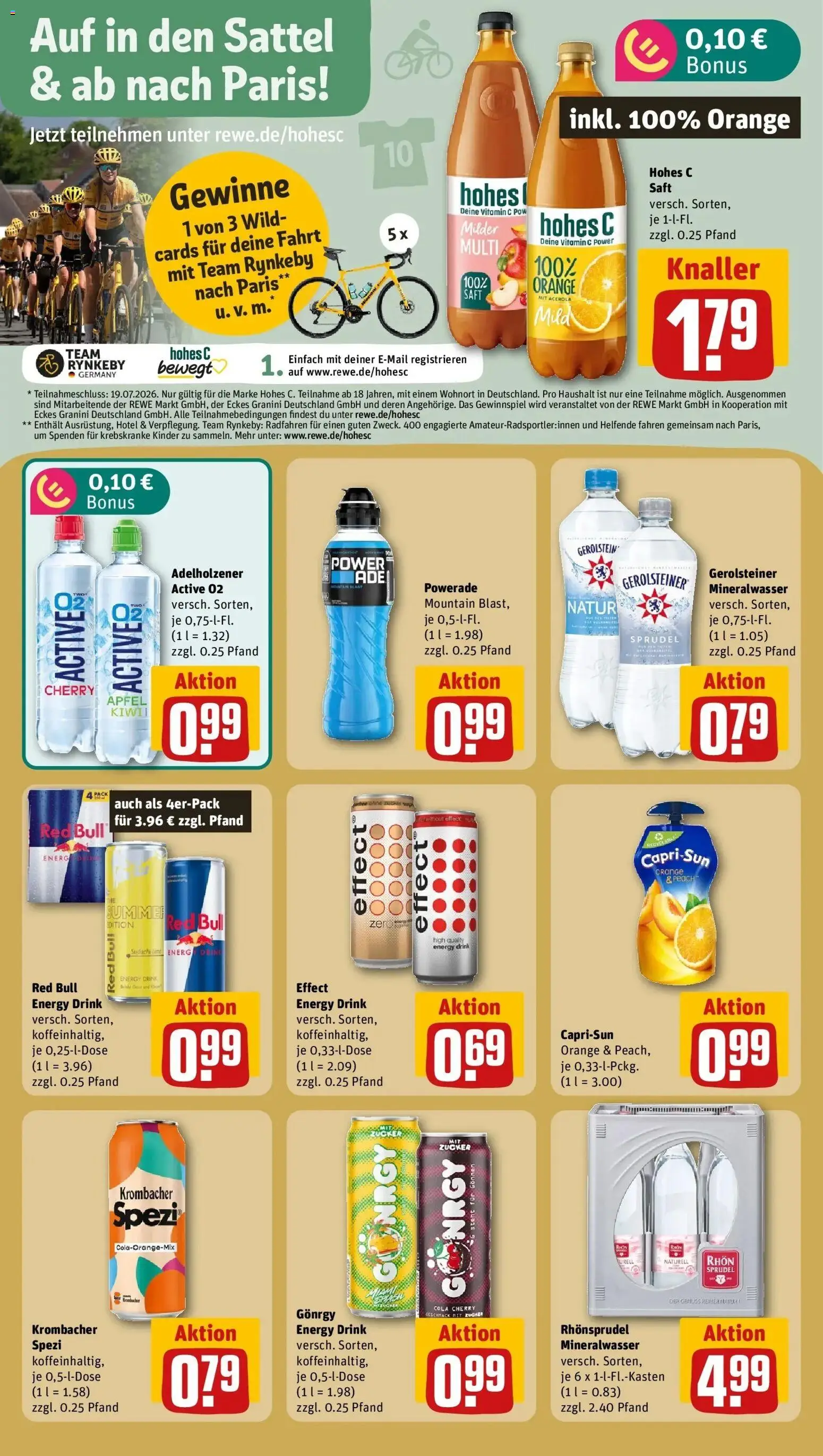 Rewe Prospekt Bayreuth – gültig ab 13.07.2026 | Seite: 18 | Produkte: Red bull, Energy, Adelholzener, Powerade